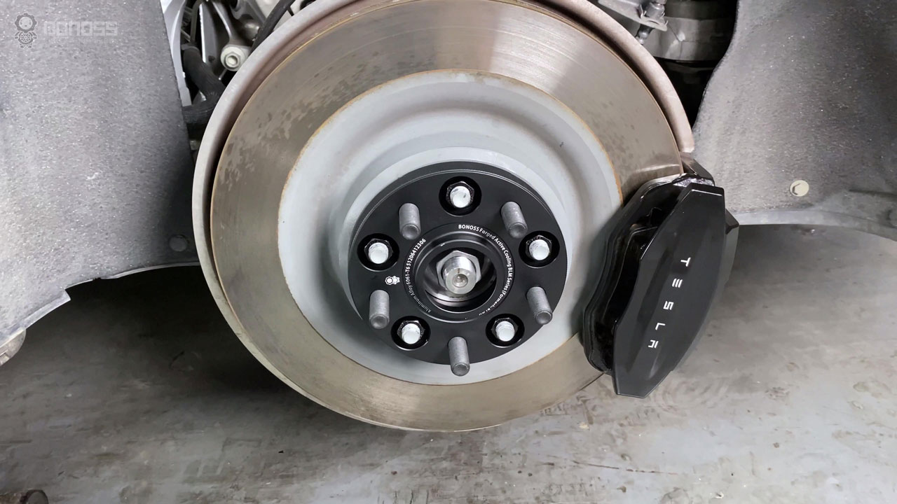 What is the Best Tesla Model X Wheel Spacer Size Guide Reviews BONOSS Forged Active Cooling Hub Centric Spacers Before and After CHZ (1)