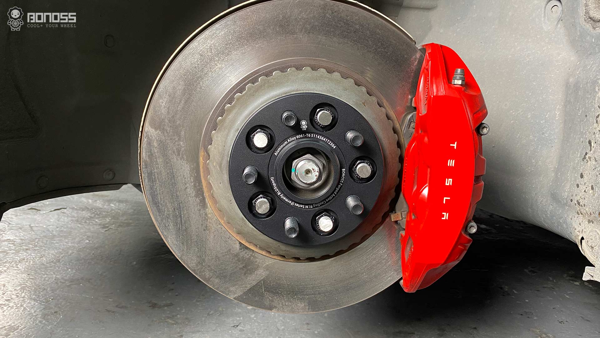 2025 Best Tesla Model 3 Performance Wheel Spacers Size Guide BONOSS Forged Active Cooling Adapters Hubcentric Spacers Pros Before and After Example CHZ (2)