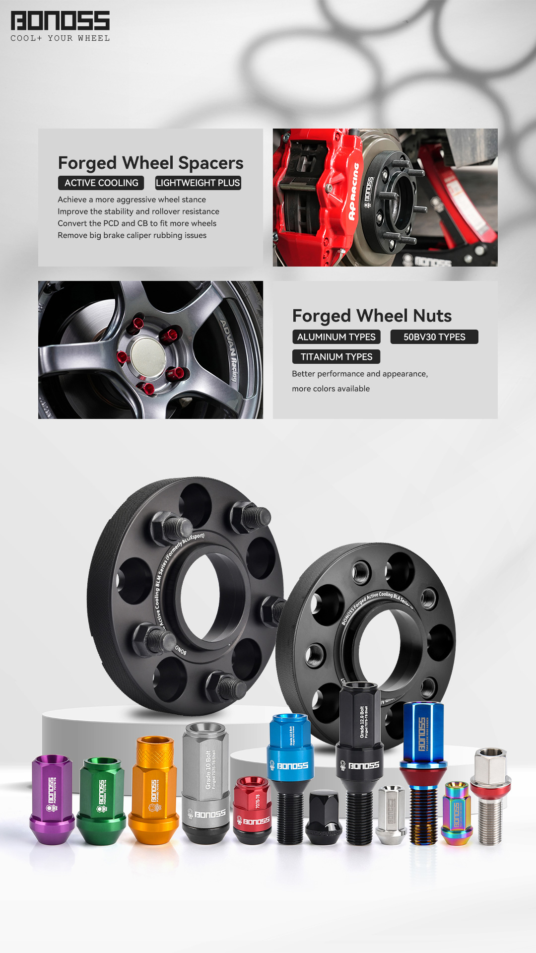 Best Hub Centric Wheel Spacers Near Me in 2025 BONOSS Forged Active Cooling Adapters Hubcentric Spacers Pros Before and After Example