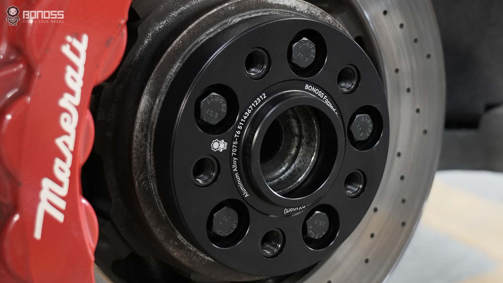 Pro Tips for Maserati Granturismo Wheel Spacers Torque Spec BONOSS Forged Active Cooling Adapters Hubcentric Spacers Pros Before and After Example CHZ (2)