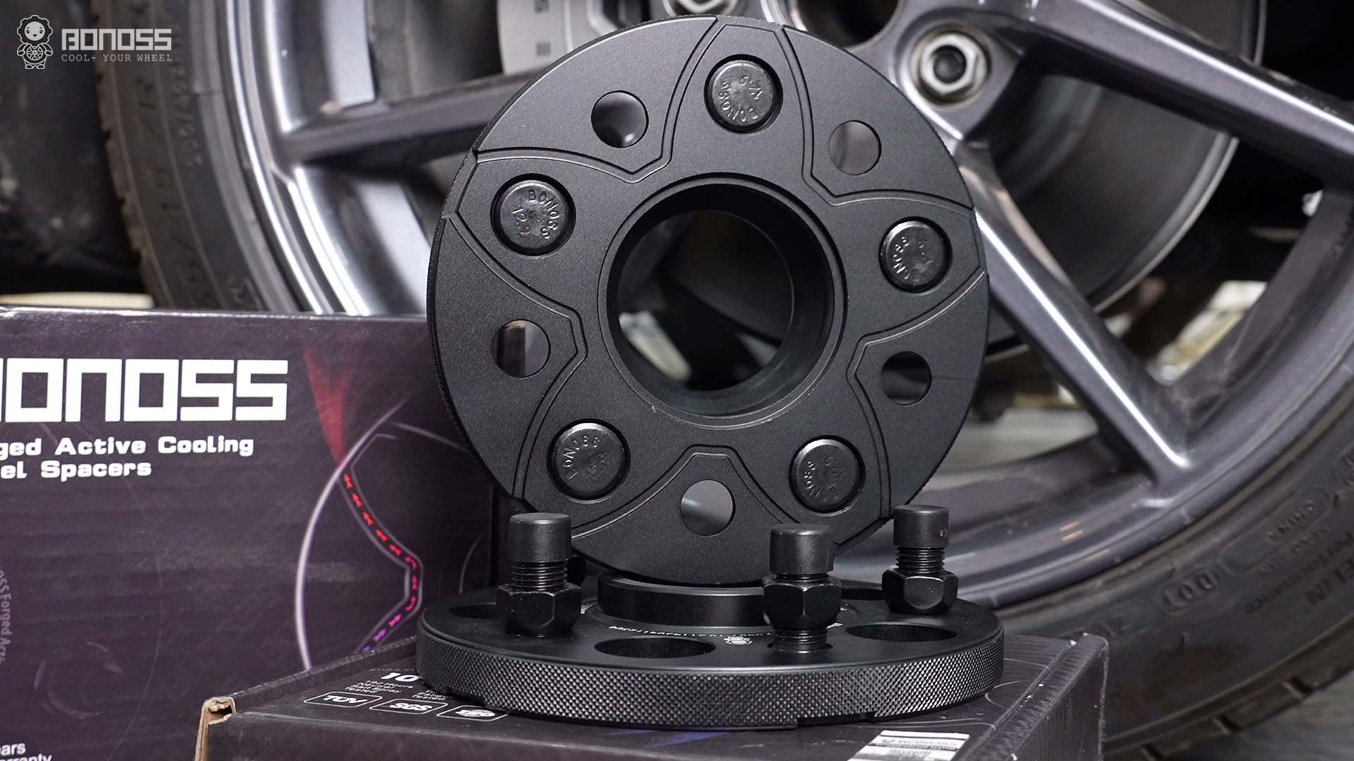 Steel vs. Aluminum Wheel Spacers for Tesla Model 3 Which is SAFER BONOSS Forged Active Cooling Adapters Hubcentric Spacers Pros Before and After Example CHZ (1)