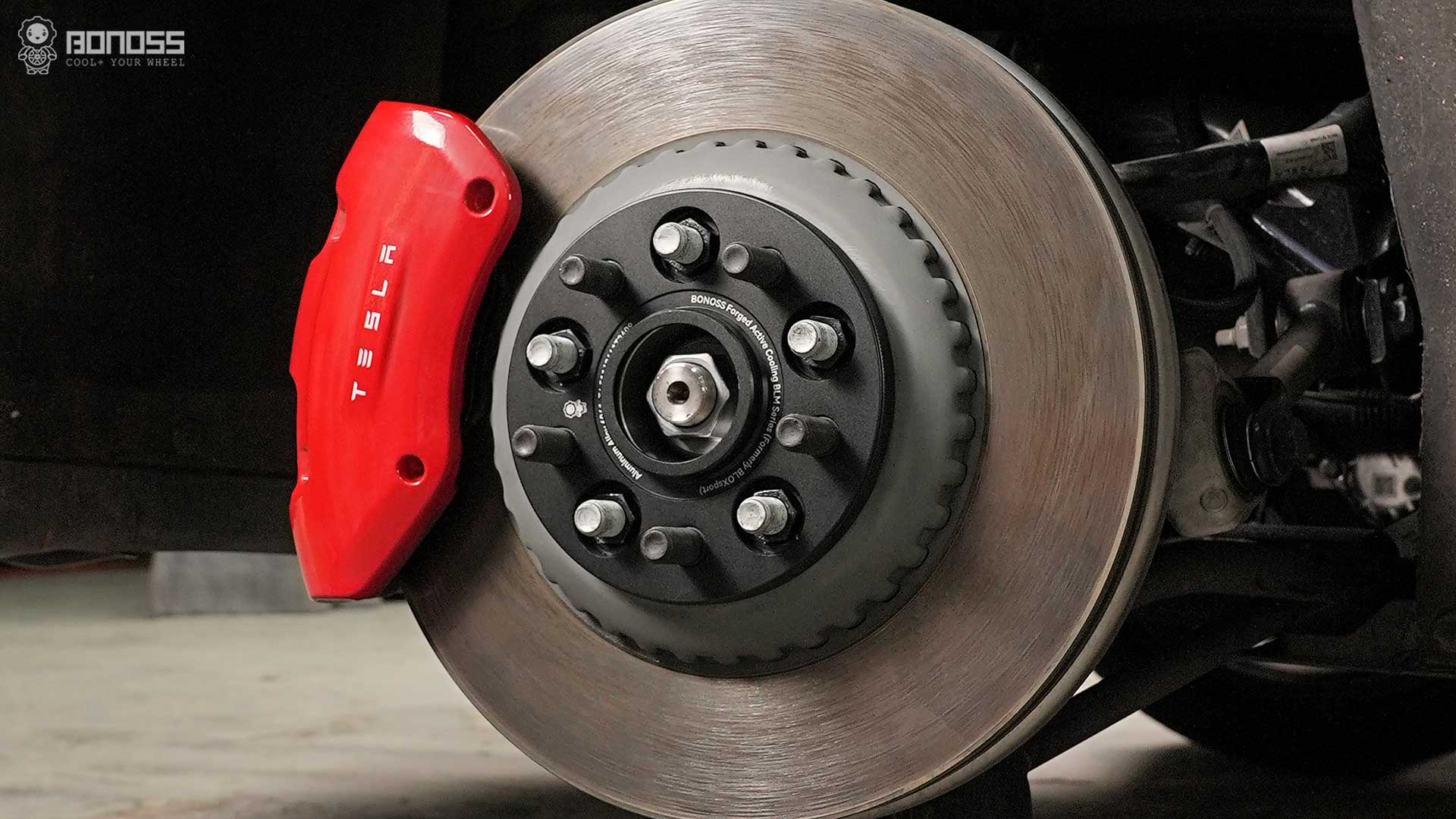 Tesla Model 3 Performance Spacers Are They Worth the Cost BONOSS Forged Active Cooling Adapters Hubcentric Spacers Pros Before and After Example CHZ (2)