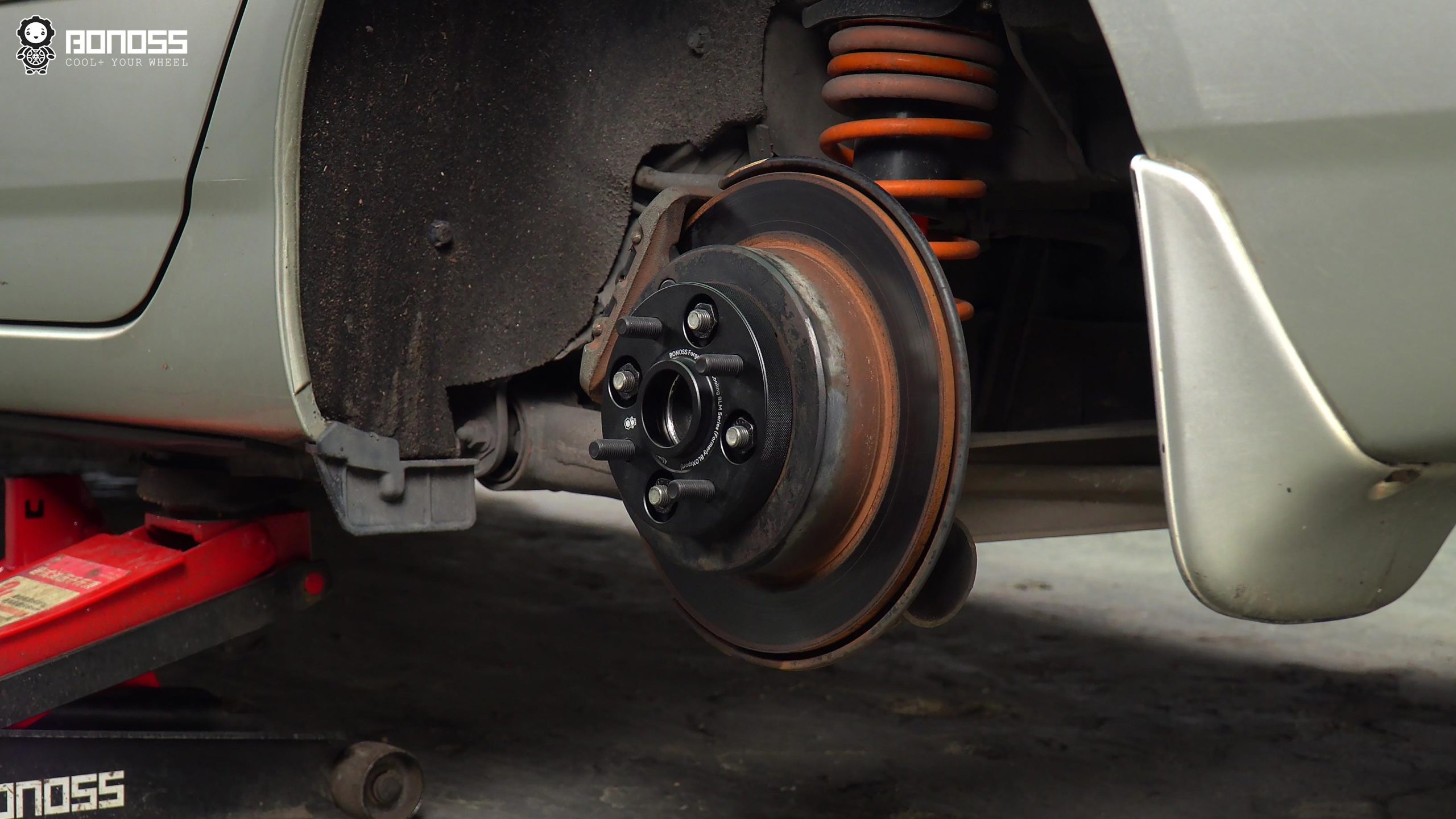 BONOSS Forged Active Cooling 2004 Toyota Corolla Wheel Spacers Front 15mm Rear 20mm Before and After (15)