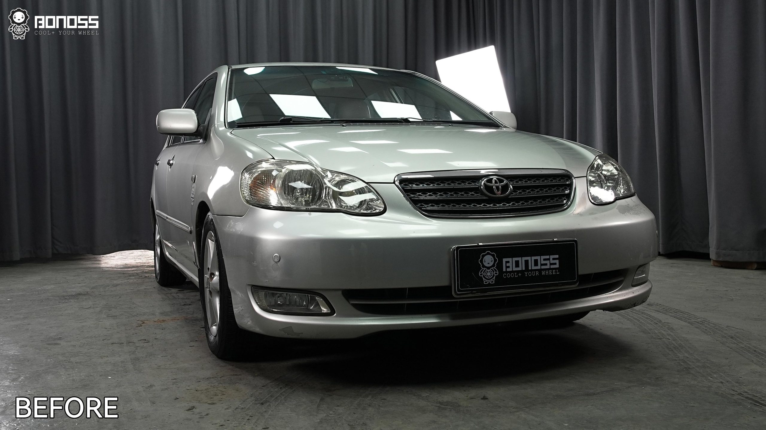 BONOSS Forged Active Cooling 2004 Toyota Corolla Wheel Spacers Front 15mm Rear 20mm Before and After (9)