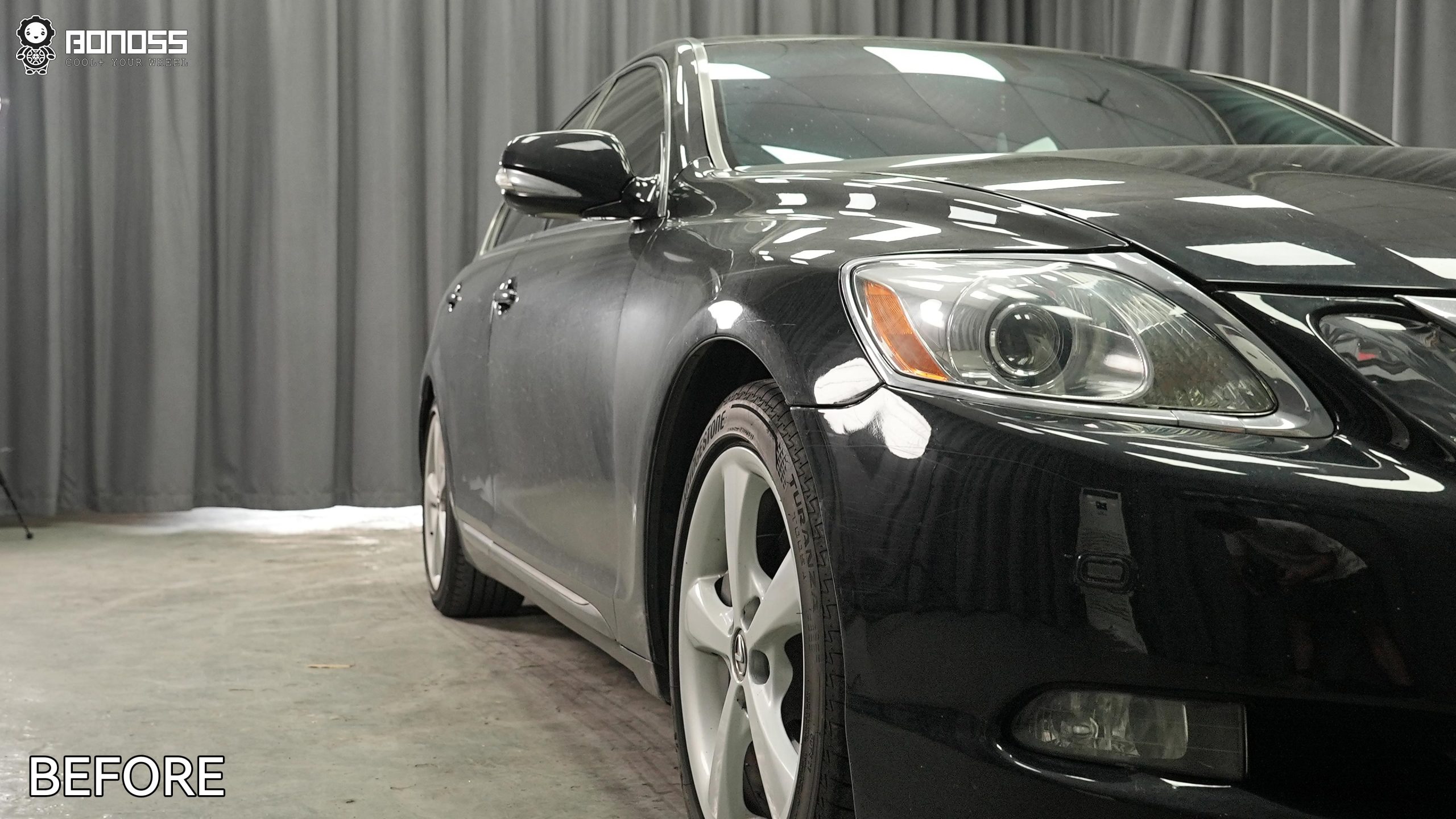 BONOSS Forged Active Cooling 2008 Lexus GS300 Wheel Spacers Front 20mm Rear 20mm Before and After (11)