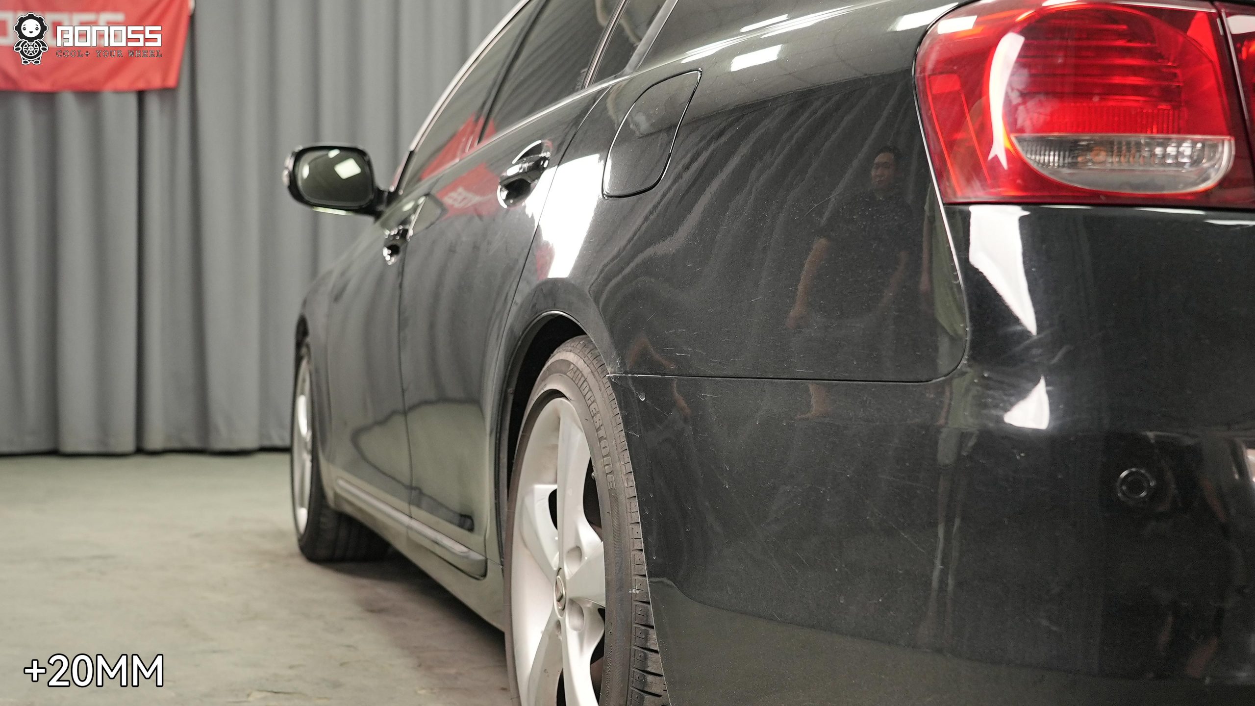 BONOSS Forged Active Cooling 2008 Lexus GS300 Wheel Spacers Front 20mm Rear 20mm Before and After (7)