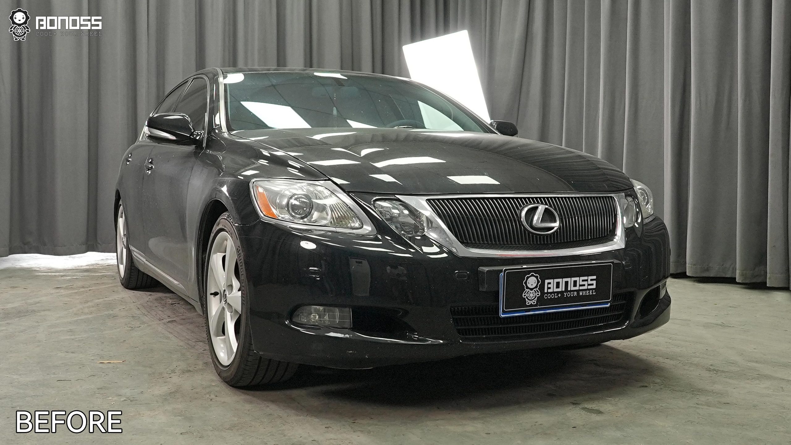 BONOSS Forged Active Cooling 2008 Lexus GS300 Wheel Spacers Front 20mm Rear 20mm Before and After (9)