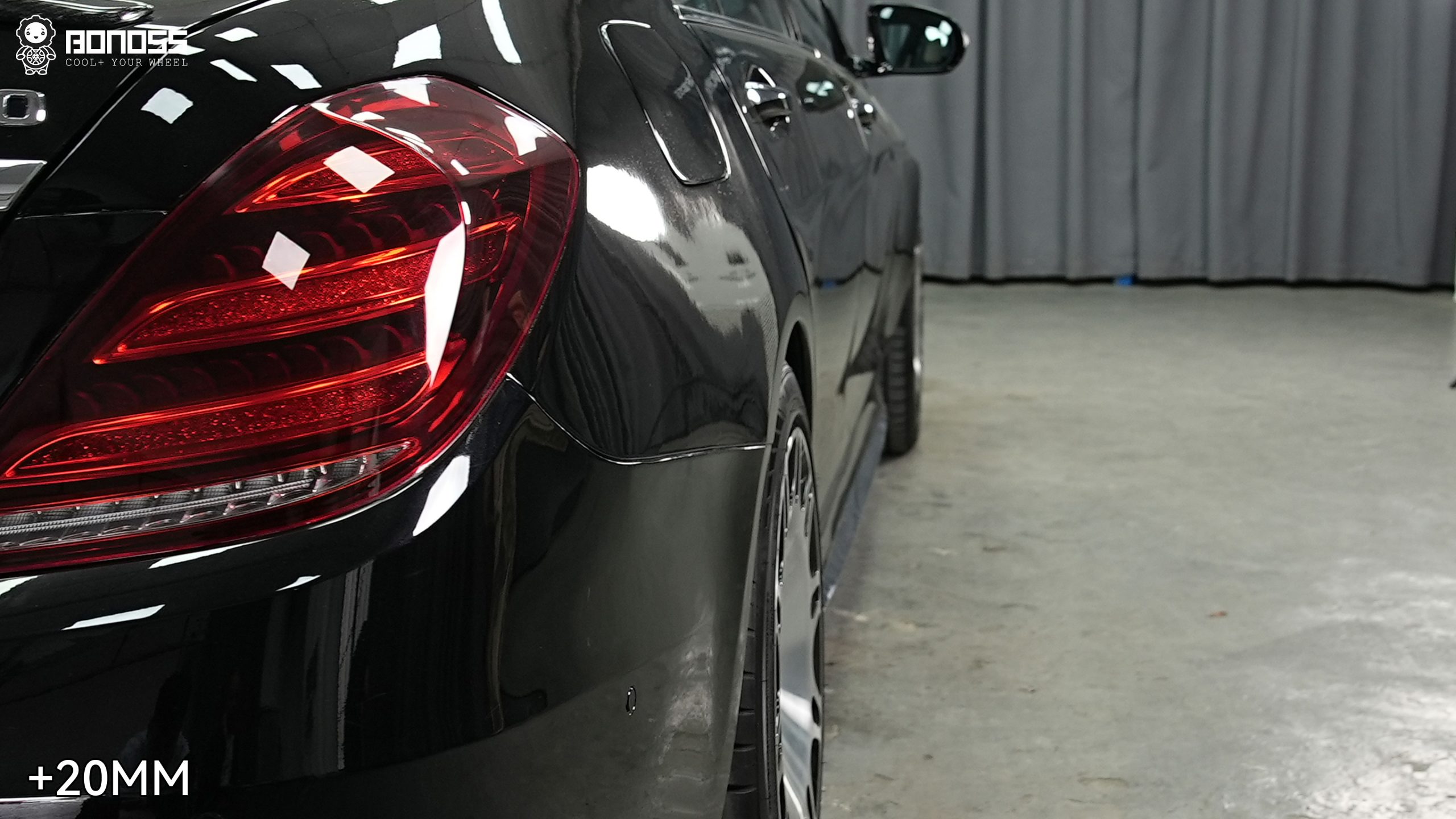 BONOSS Forged Active Cooling 2010 Mercedes-Benz S-Class Wheel Spacers Front 25mm Rear 20mm Before and After (10)