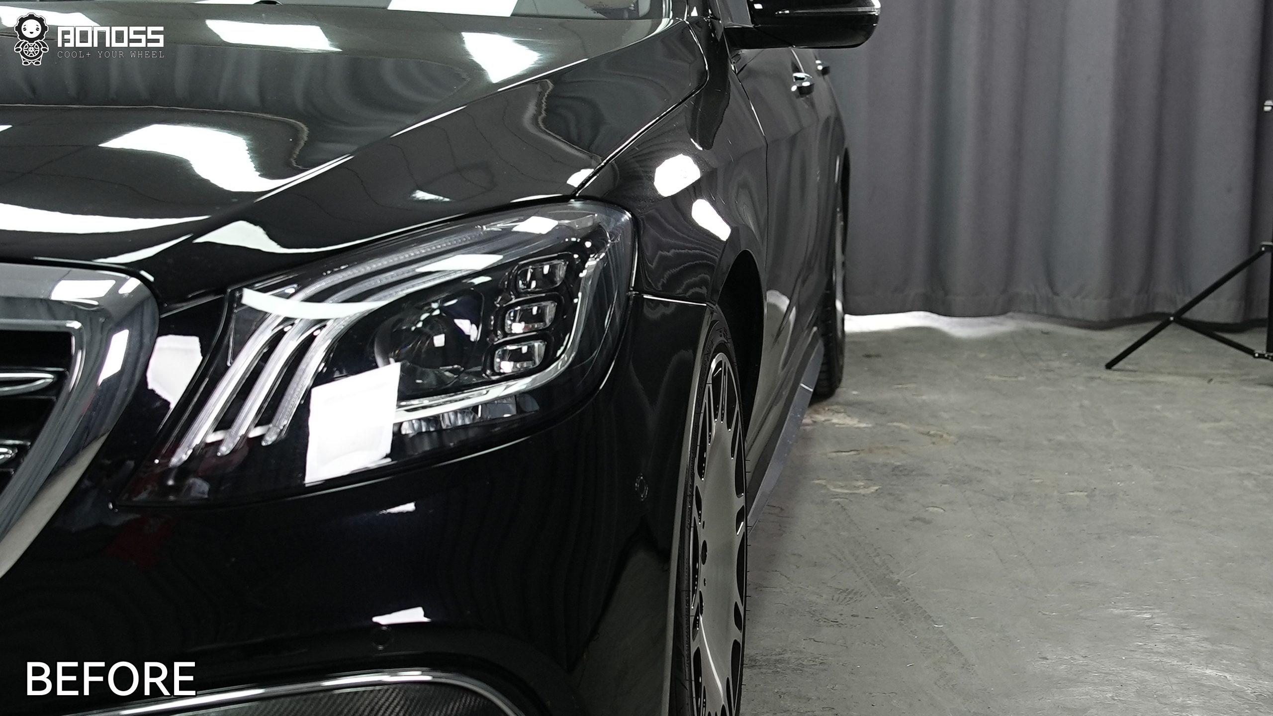 BONOSS Forged Active Cooling 2010 Mercedes-Benz S-Class Wheel Spacers Front 25mm Rear 20mm Before and After (12)