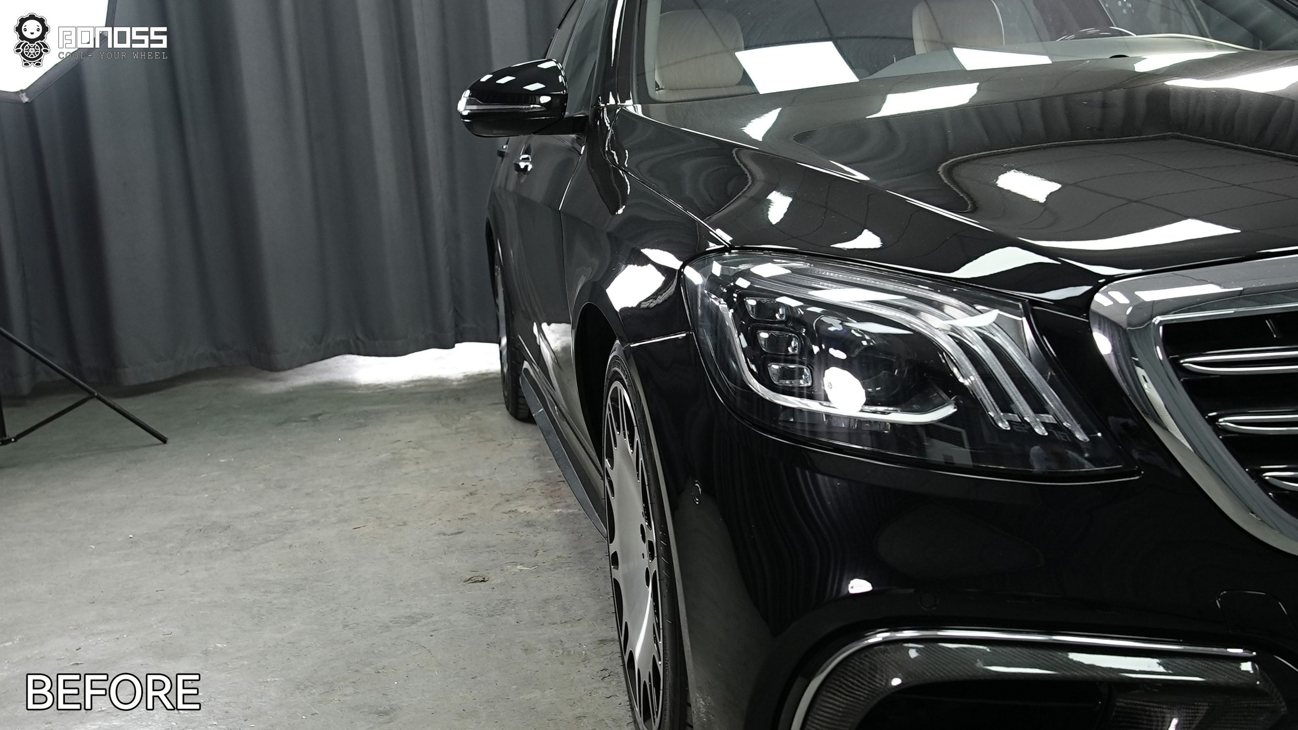 BONOSS Forged Active Cooling 2010 Mercedes-Benz S-Class Wheel Spacers Front 25mm Rear 20mm Before and After (14)