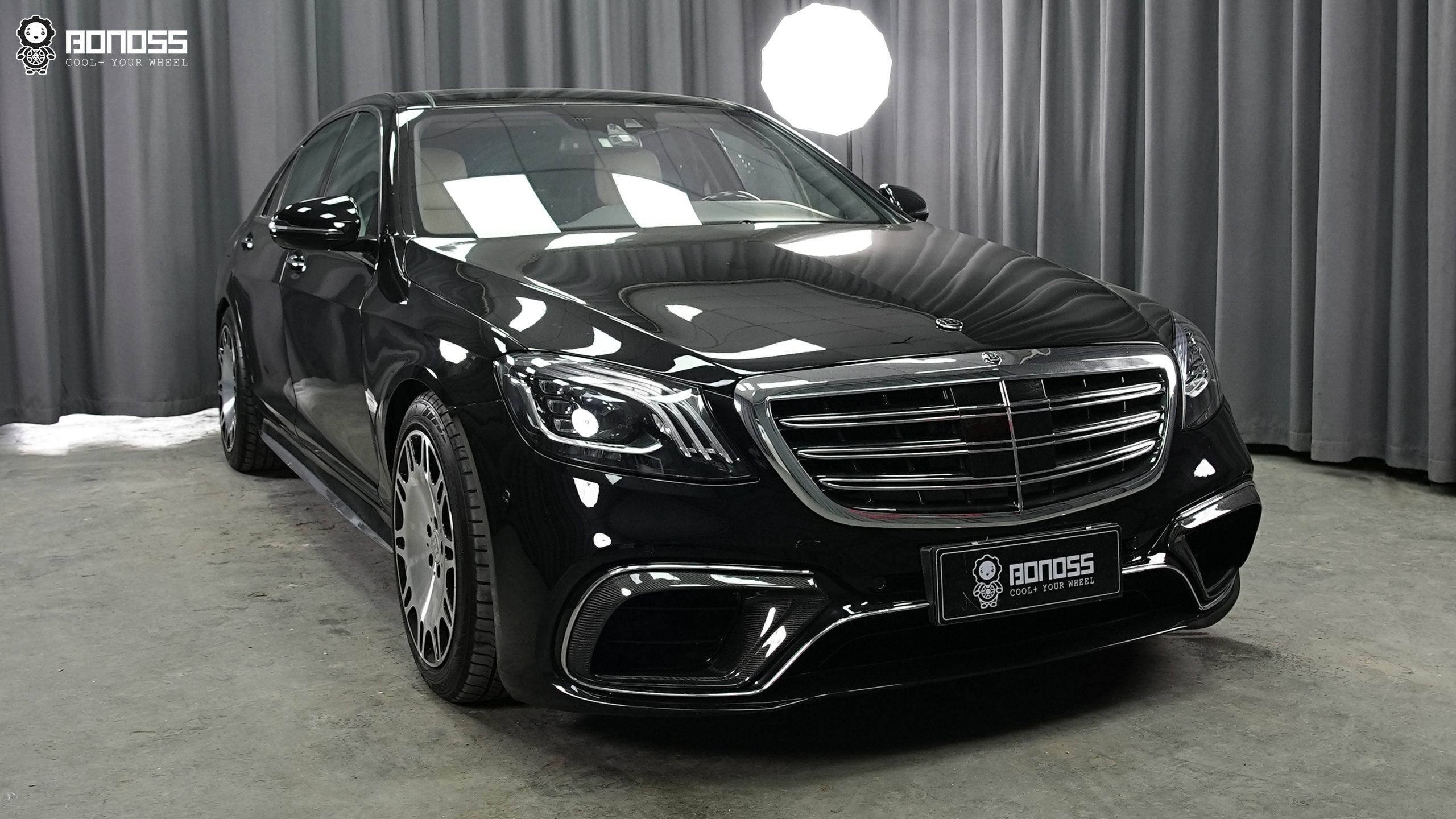 BONOSS Forged Active Cooling 2010 Mercedes-Benz S-Class Wheel Spacers Front 25mm Rear 20mm Before and After (6)