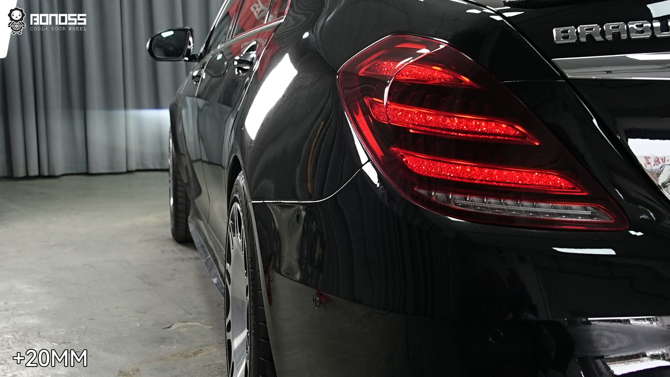 BONOSS Forged Active Cooling 2010 Mercedes-Benz S-Class Wheel Spacers Front 25mm Rear 20mm Before and After (9)