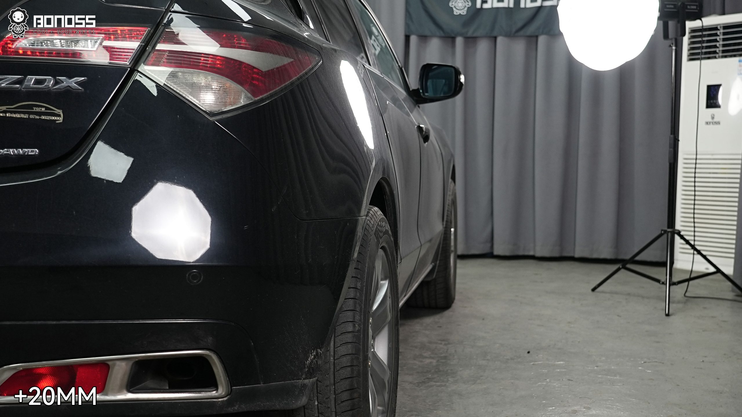 BONOSS Forged Active Cooling 2012 Acura ZDX Wheel Spacers Front 20mm Rear 20mm Before and After (10)