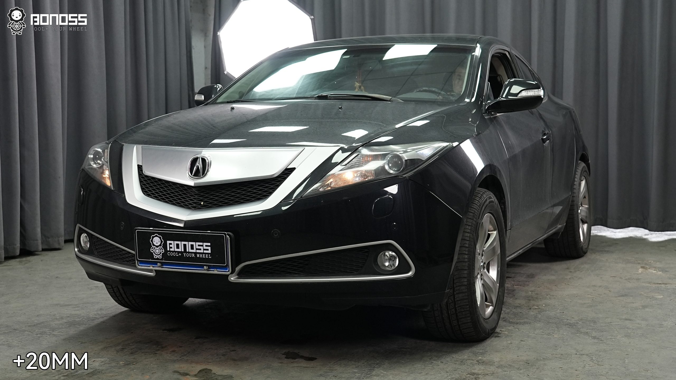 BONOSS Forged Active Cooling 2012 Acura ZDX Wheel Spacers Front 20mm Rear 20mm Before and After (6)