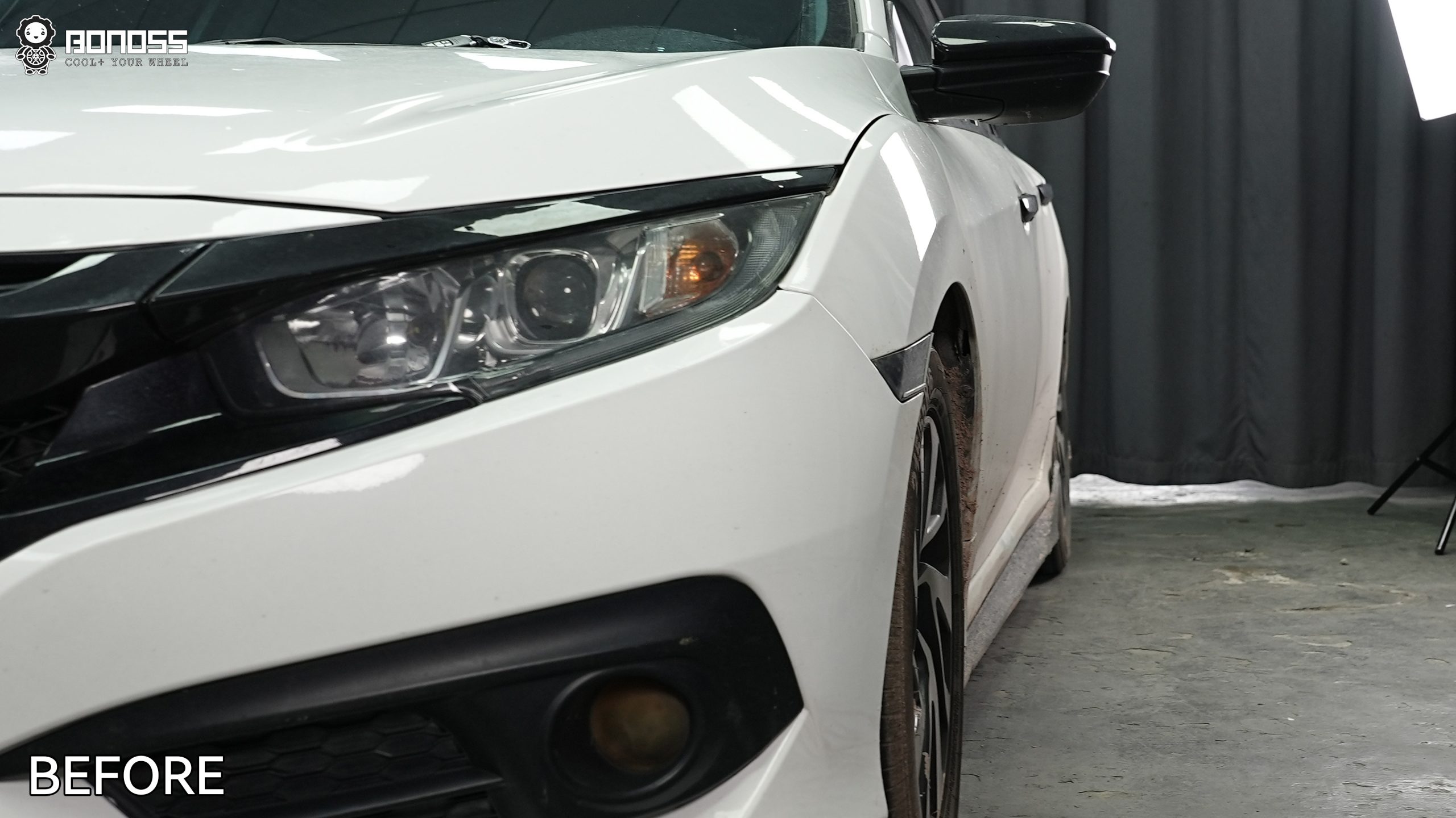 BONOSS Forged Active Cooling 2016 Honda Civic Wheel Spacers Front 15mm Rear 25mm Before and After (10)