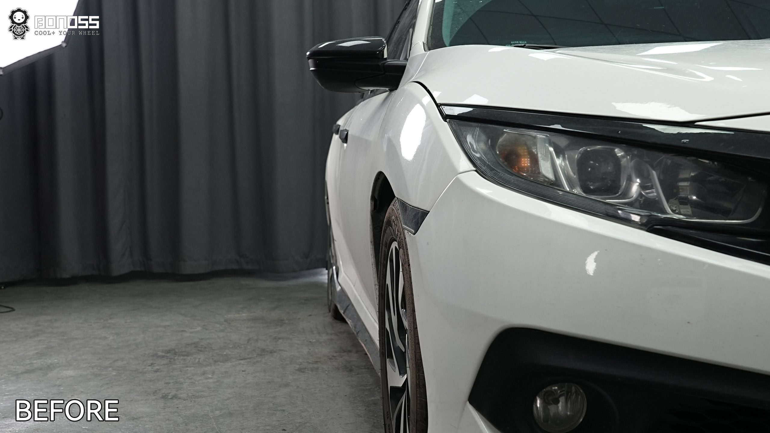 BONOSS Forged Active Cooling 2016 Honda Civic Wheel Spacers Front 15mm Rear 25mm Before and After (11)