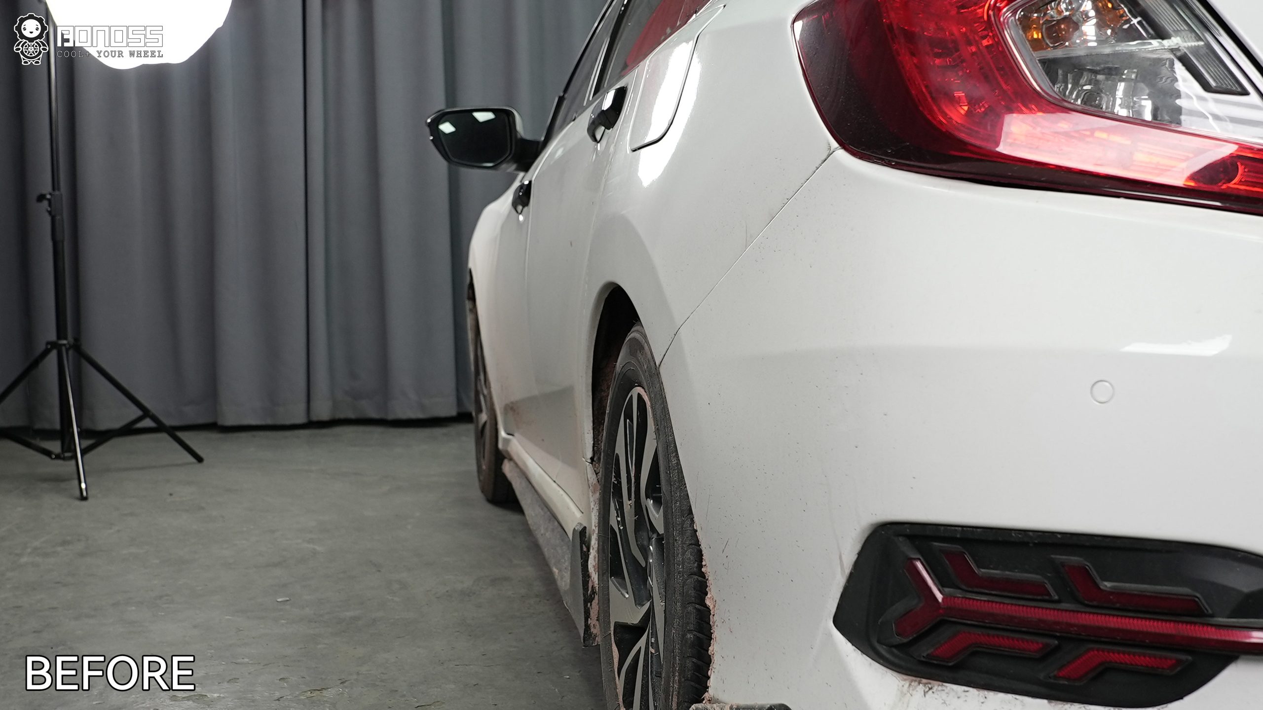 BONOSS Forged Active Cooling 2016 Honda Civic Wheel Spacers Front 15mm Rear 25mm Before and After (12)