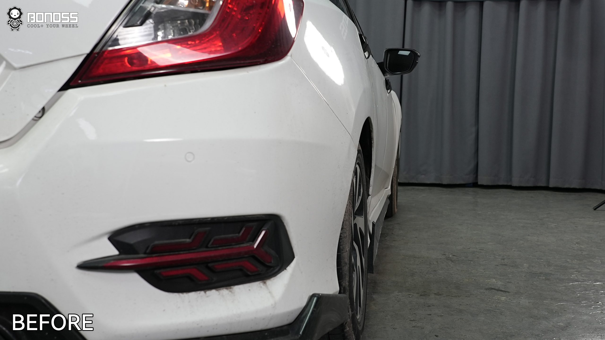 BONOSS Forged Active Cooling 2016 Honda Civic Wheel Spacers Front 15mm Rear 25mm Before and After (13)