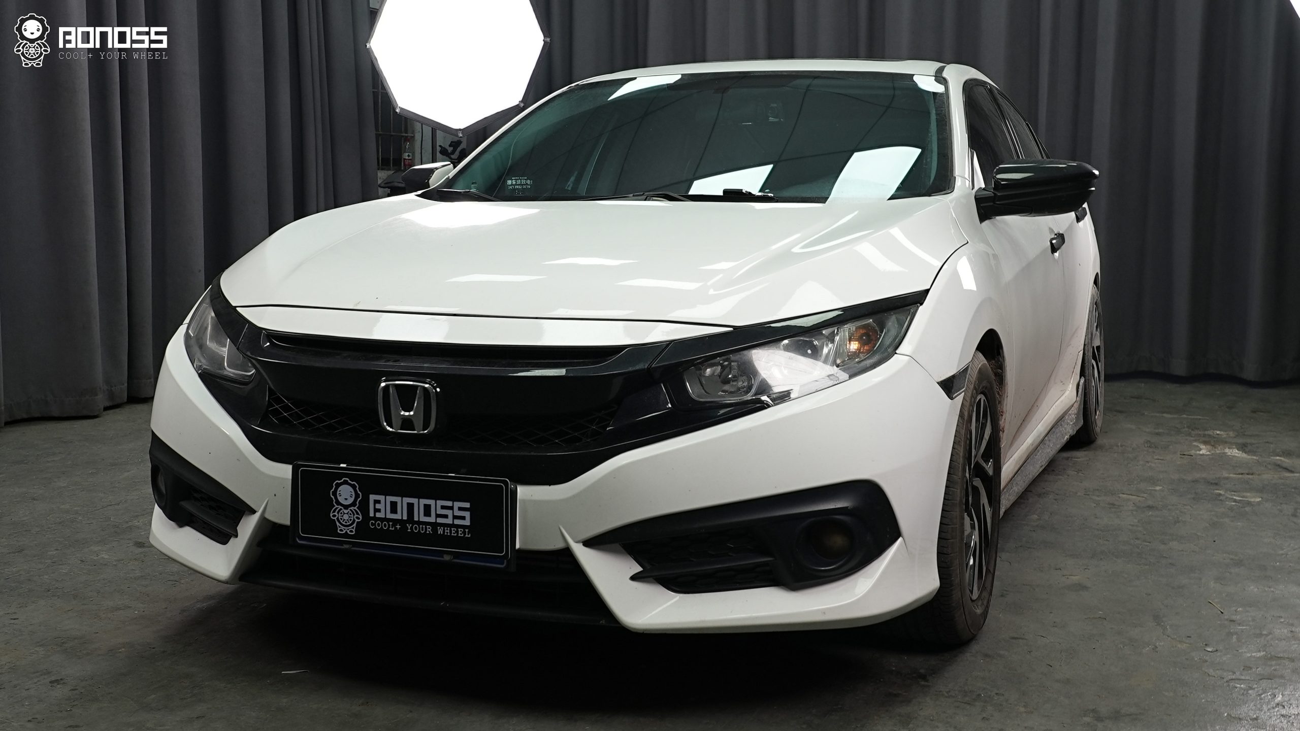 BONOSS Forged Active Cooling 2016 Honda Civic Wheel Spacers Front 15mm Rear 25mm Before and After (4)