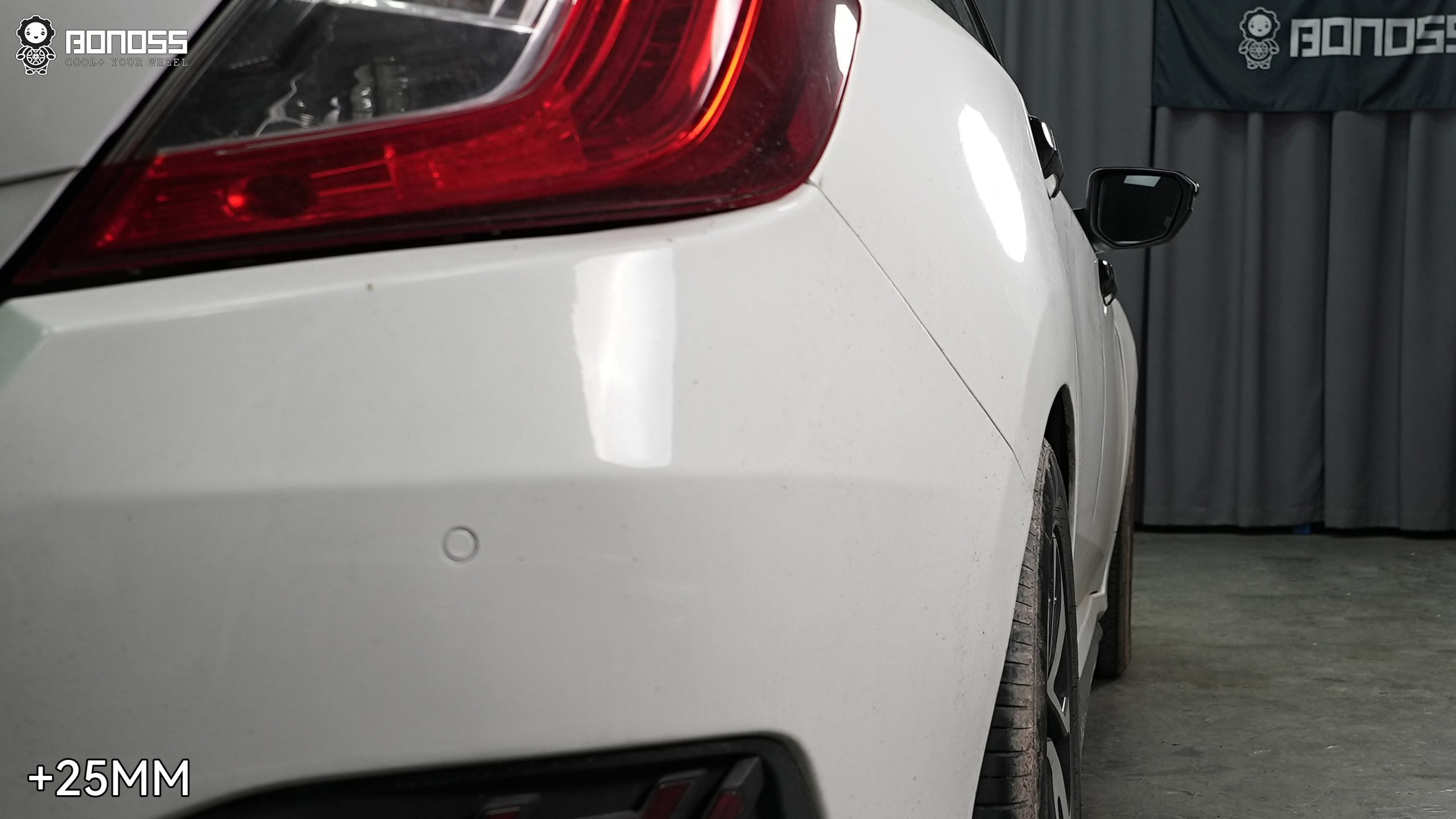 BONOSS Forged Active Cooling 2016 Honda Civic Wheel Spacers Front 15mm Rear 25mm Before and After (8)