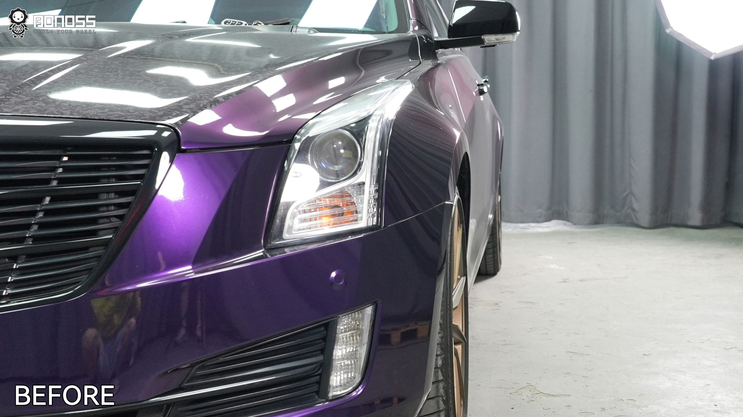 BONOSS Forged Active Cooling 2017 Cadillac ATS Wheel Spacers Front 20mm Rear 25mm Before and After (10)