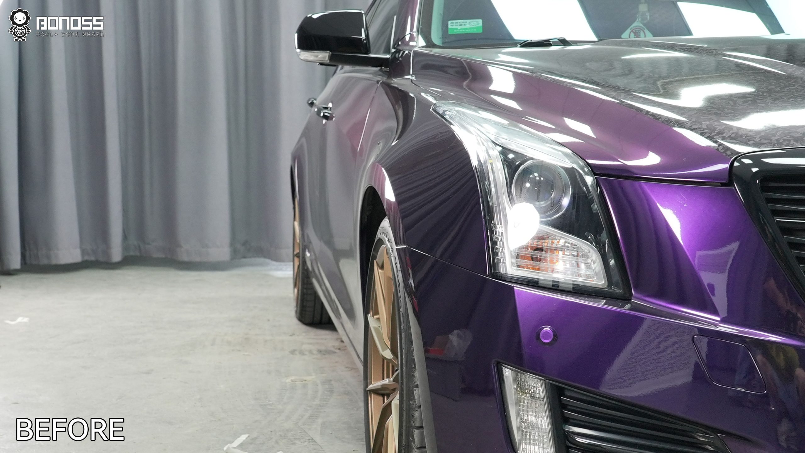 BONOSS Forged Active Cooling 2017 Cadillac ATS Wheel Spacers Front 20mm Rear 25mm Before and After (11)