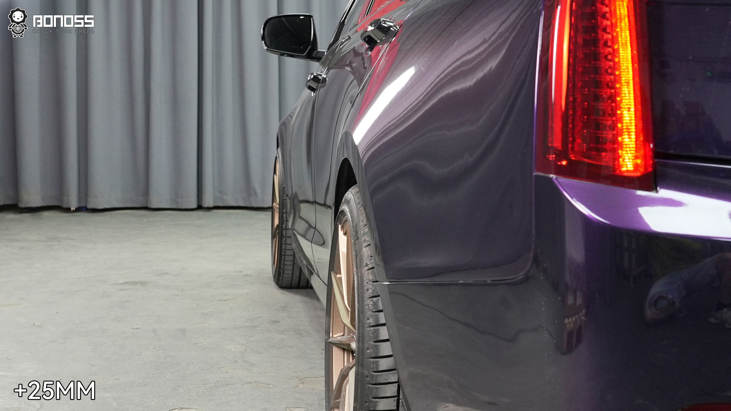 BONOSS Forged Active Cooling 2017 Cadillac ATS Wheel Spacers Front 20mm Rear 25mm Before and After (7)