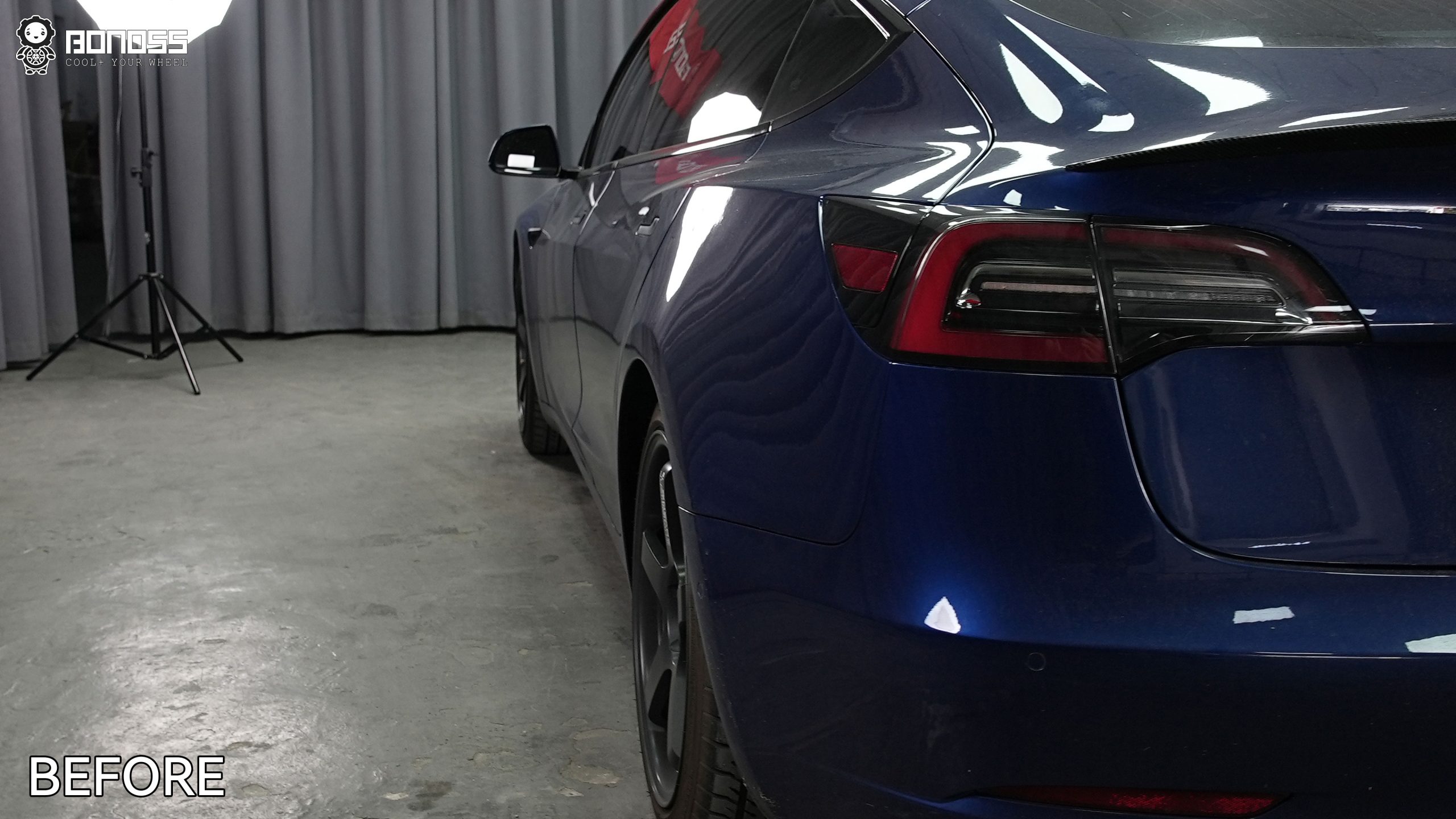 BONOSS Forged Active Cooling 2019 Tesla Model 3 Wheel Spacers Front 18mm Rear 25mm Before and After (12)