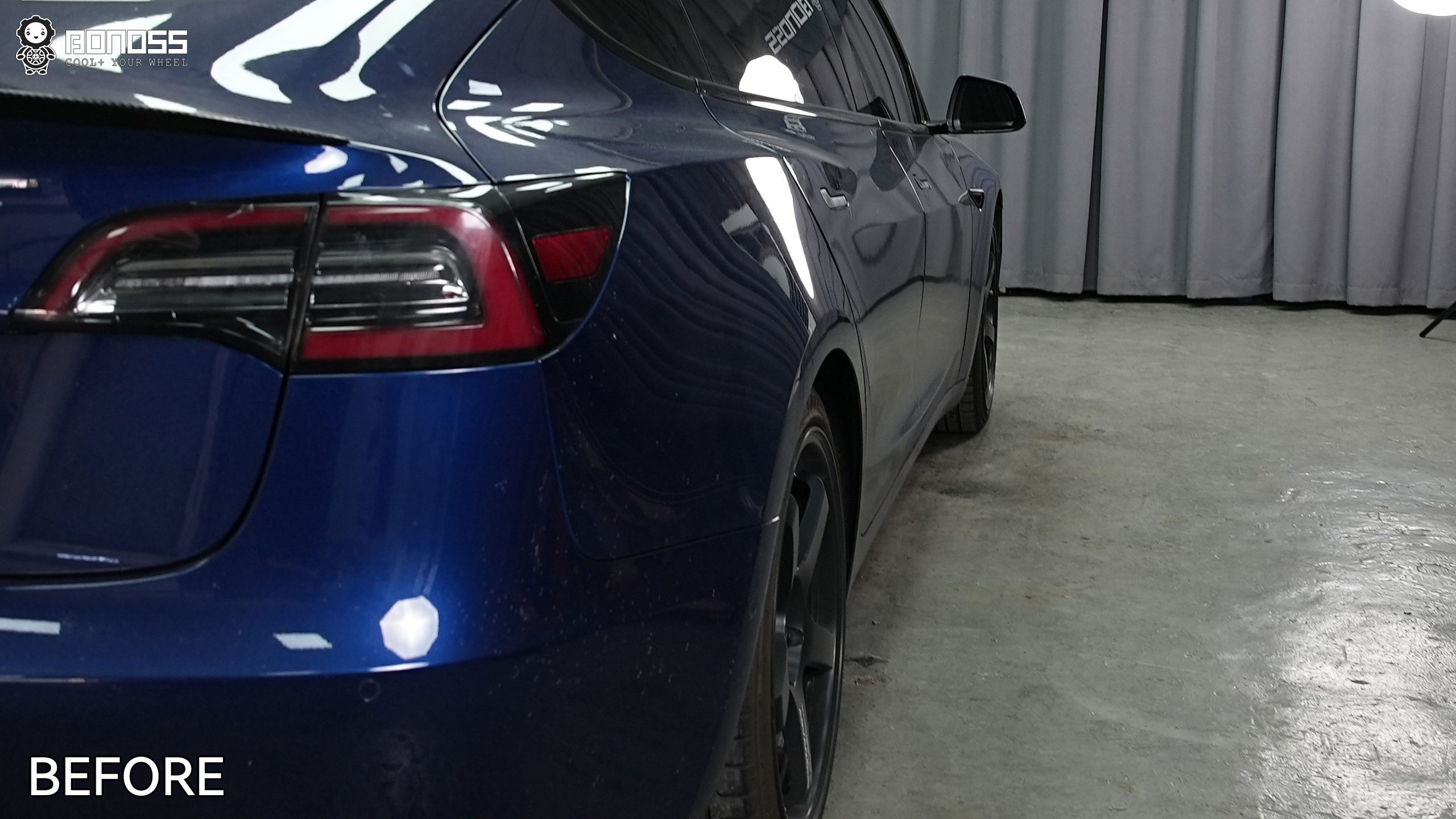 BONOSS Forged Active Cooling 2019 Tesla Model 3 Wheel Spacers Front 18mm Rear 25mm Before and After (13)