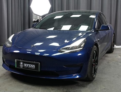 BONOSS Forged Active Cooling 2019 Tesla Model 3 Wheel Spacers Front 18mm Rear 25mm Before and After