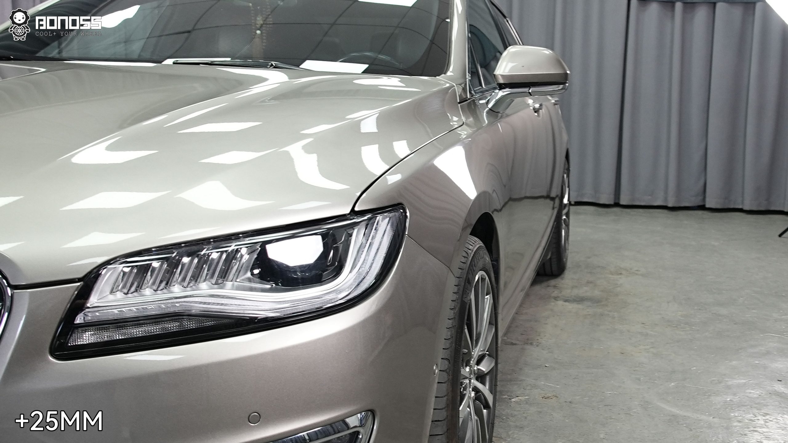 BONOSS Forged Active Cooling 2020 Lincoln MKZ Wheel Spacers Front 25mm Rear 25mm Before and After (5)