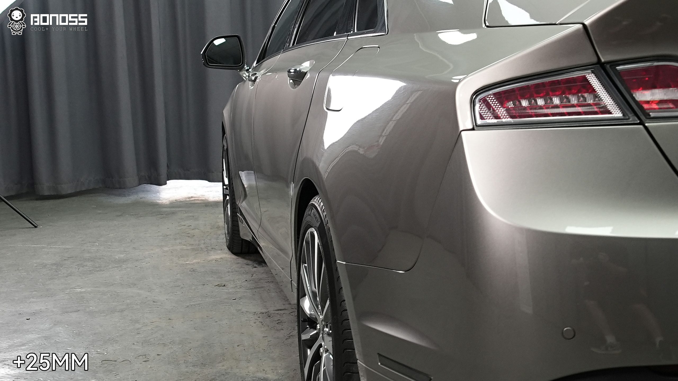 BONOSS Forged Active Cooling 2020 Lincoln MKZ Wheel Spacers Front 25mm Rear 25mm Before and After (6)