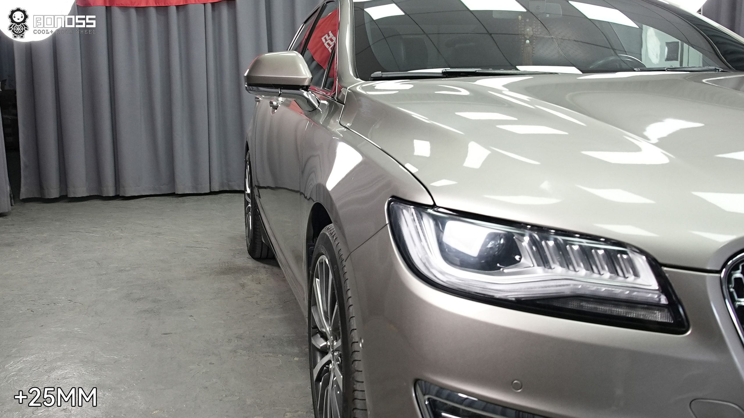 BONOSS Forged Active Cooling 2020 Lincoln MKZ Wheel Spacers Front 25mm Rear 25mm Before and After (7)