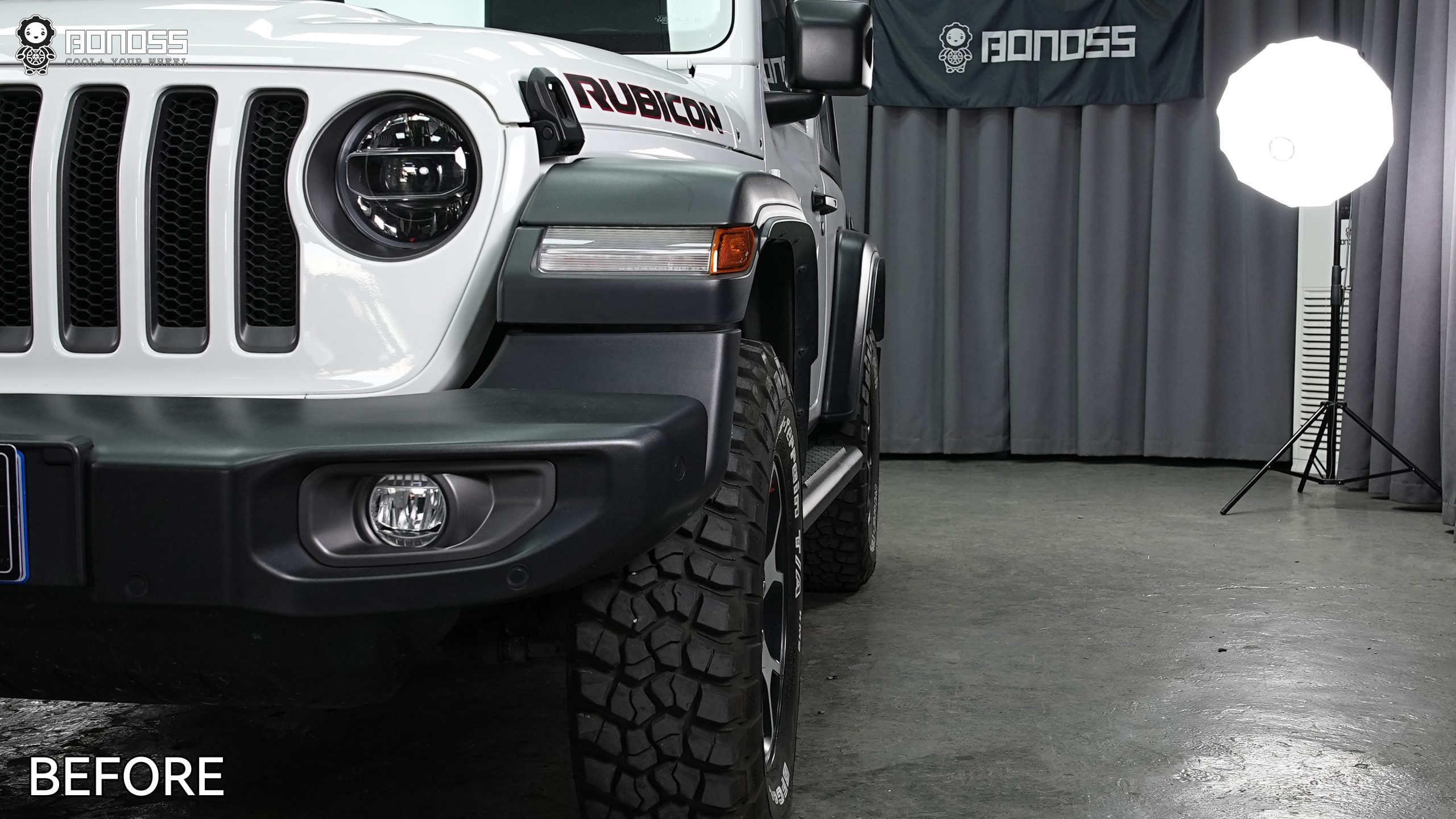 BONOSS Forged Active Cooling 2021 Jeep Wrangler Wheel Spacers Front 30mm Rear 35mm Before and After (10)