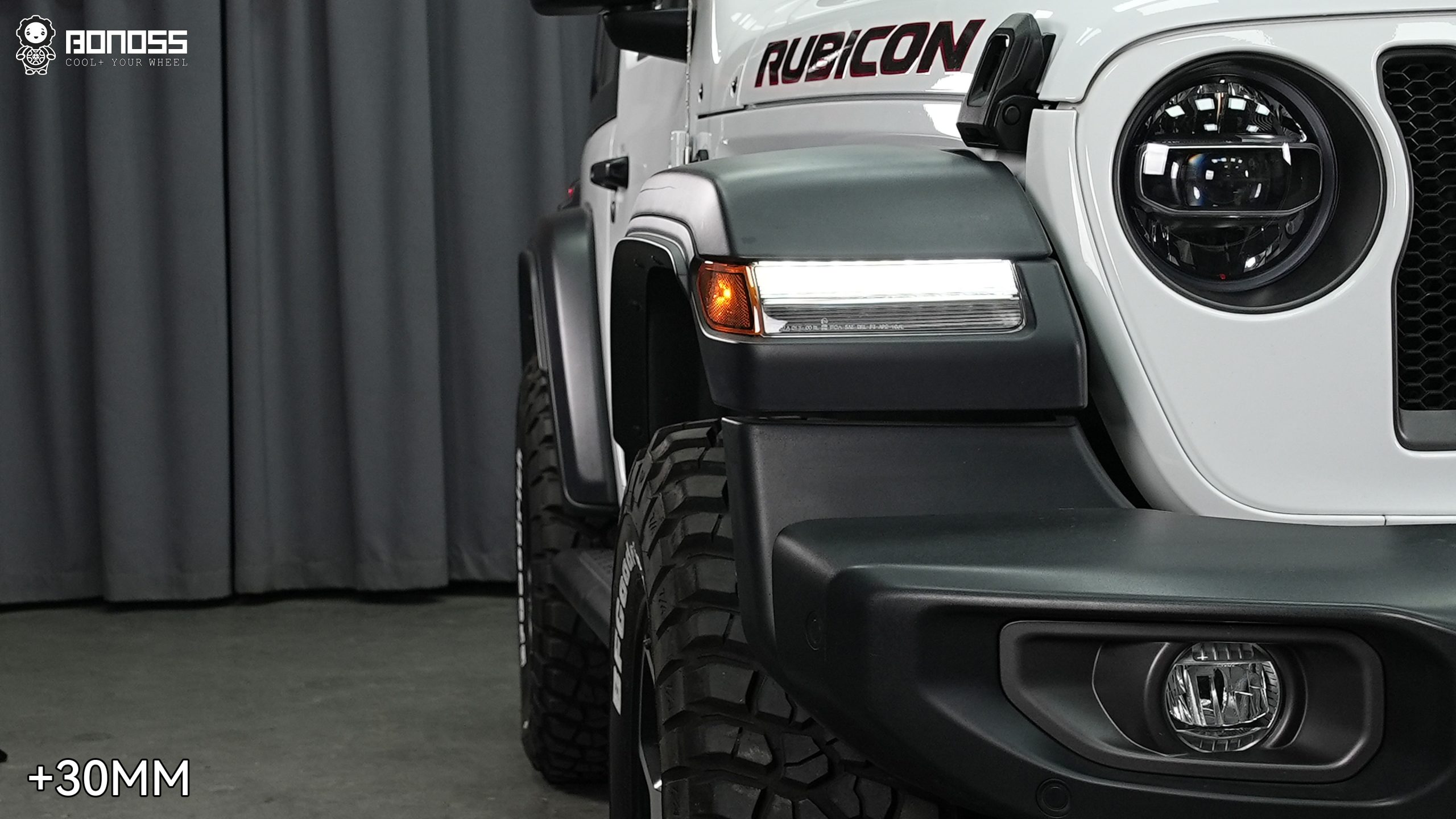 BONOSS Forged Active Cooling 2021 Jeep Wrangler Wheel Spacers Front 30mm Rear 35mm Before and After (7)