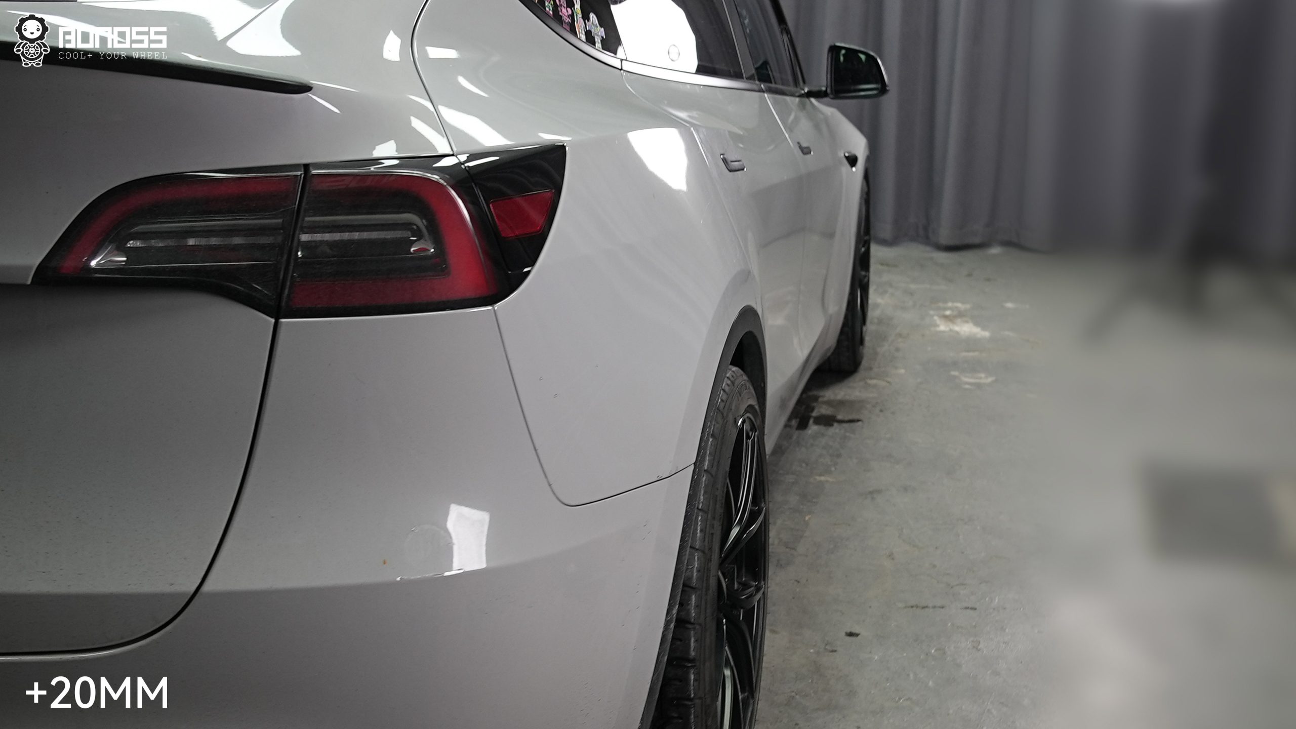 BONOSS Forged Active Cooling 2024 Tesla Model Y Wheel Spacers Front 15mm Rear 20mm Before and After (4)