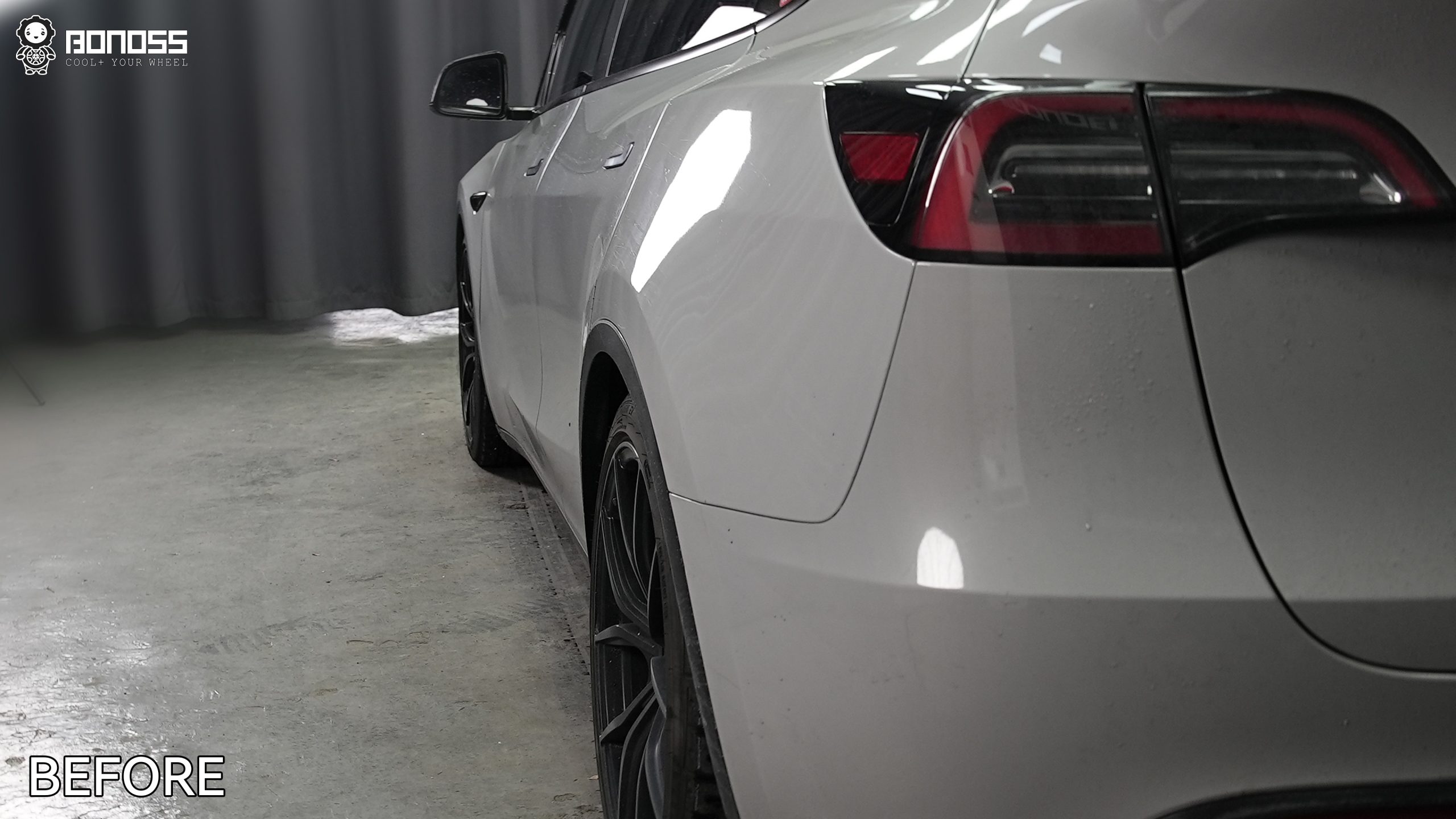 BONOSS Forged Active Cooling 2024 Tesla Model Y Wheel Spacers Front 15mm Rear 20mm Before and After (9)