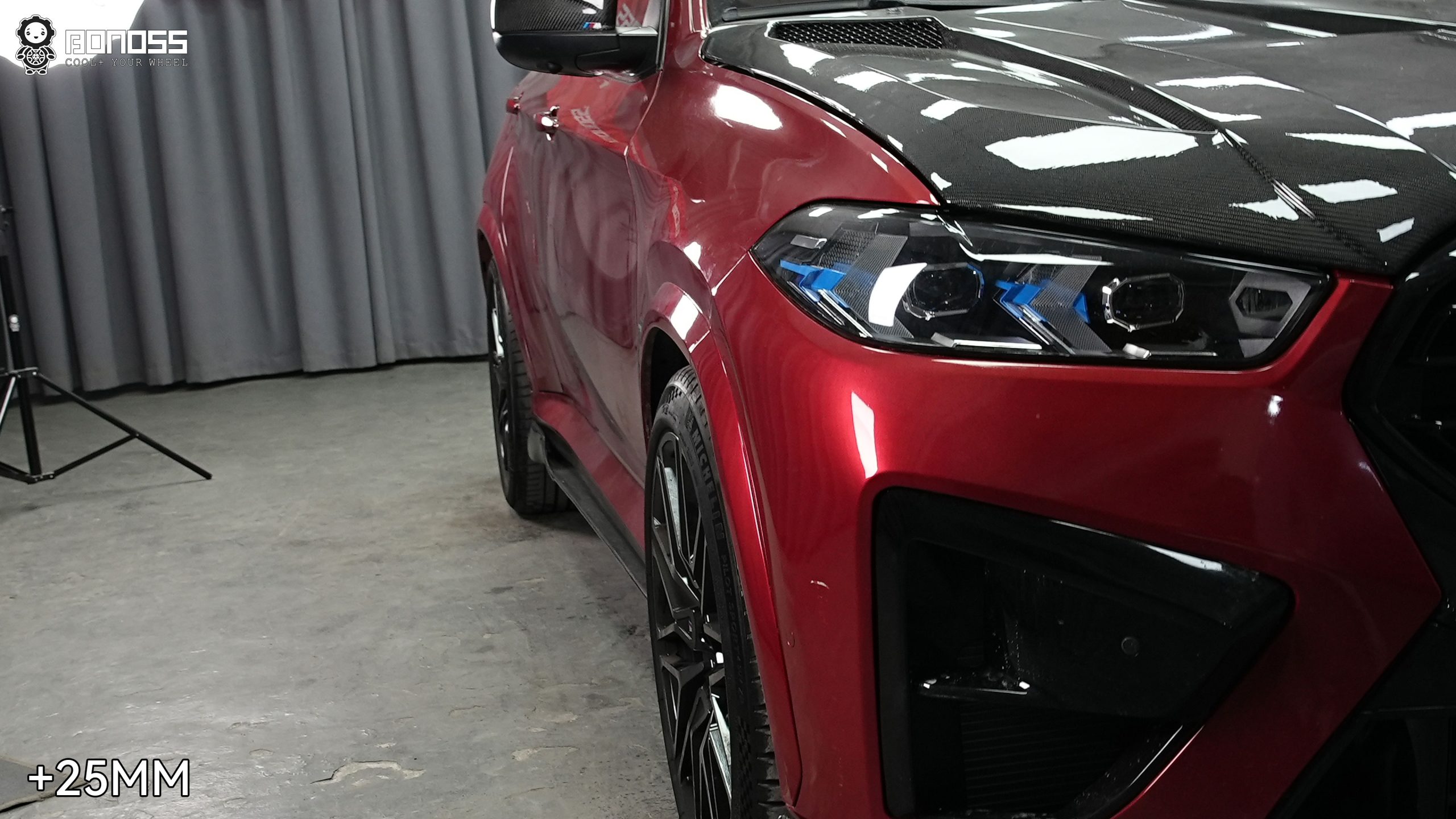 BONOSS Forged Active Cooling BMW X6 Wheel Spacers Front 25mm Rear 40mm Before and After (5)