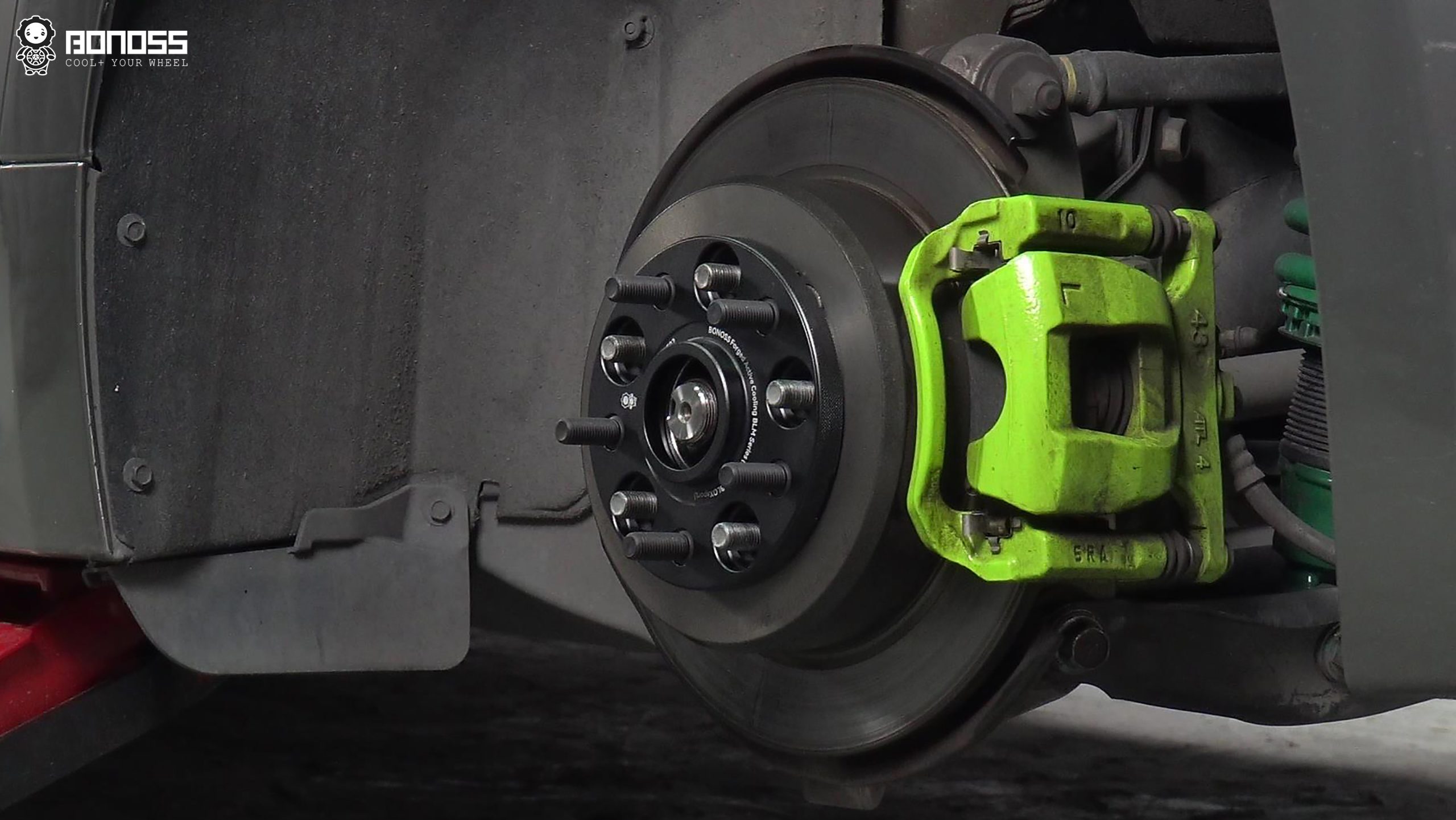 BONOSS Forged Active Cooling Toyota Crown Wheel Spacers Front 15mm Rear 15mm Before and After (15)