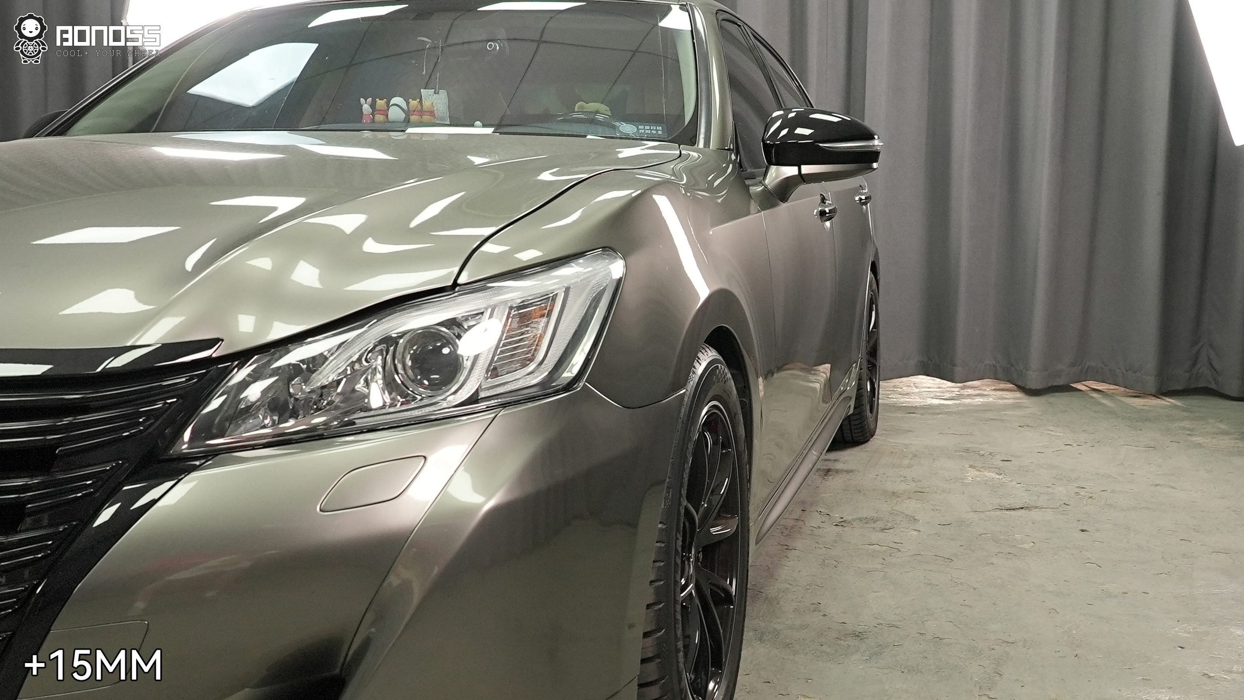 BONOSS Forged Active Cooling Toyota Crown Wheel Spacers Front 15mm Rear 15mm Before and After (6)