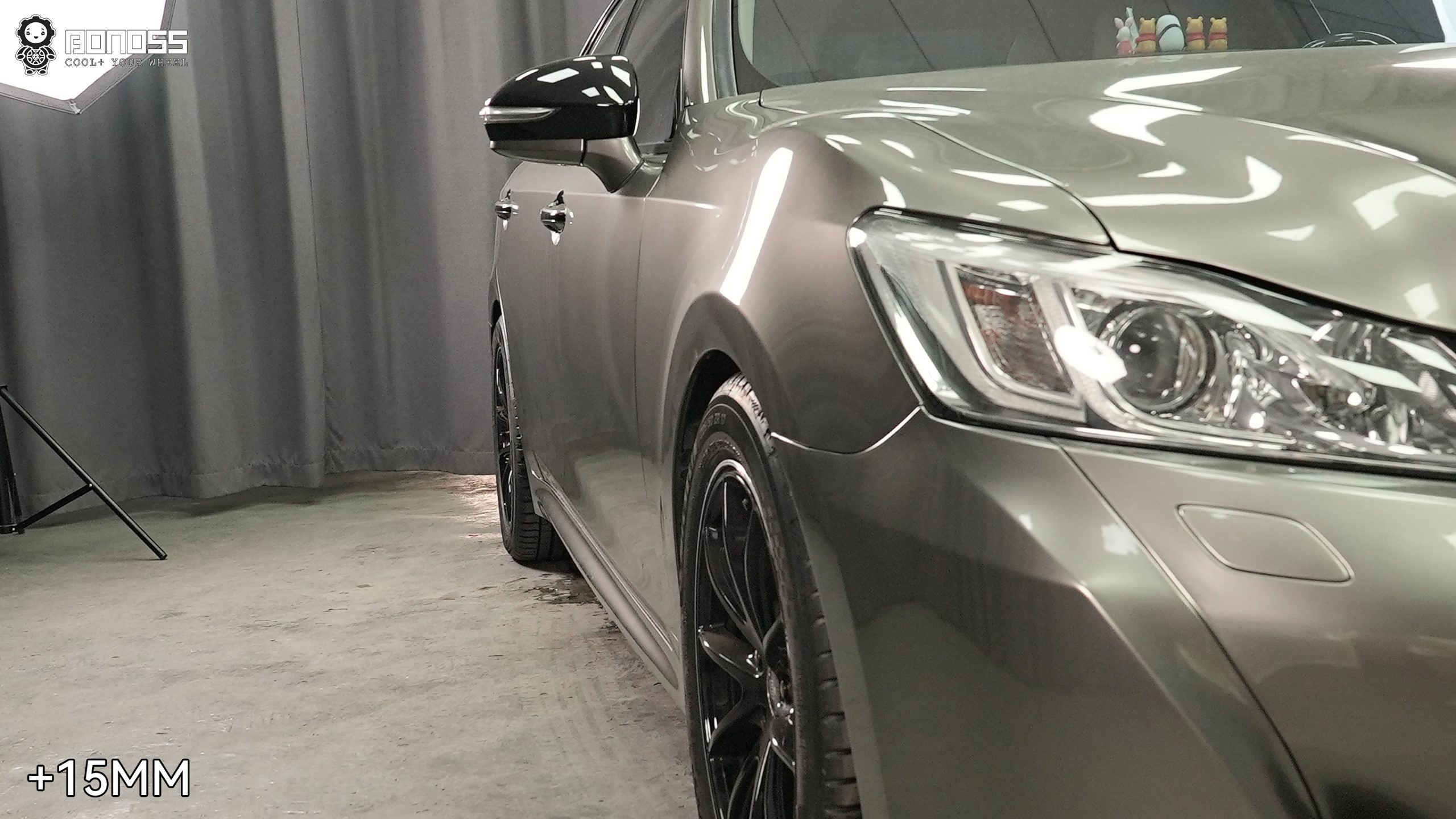 BONOSS Forged Active Cooling Toyota Crown Wheel Spacers Front 15mm Rear 15mm Before and After (7)