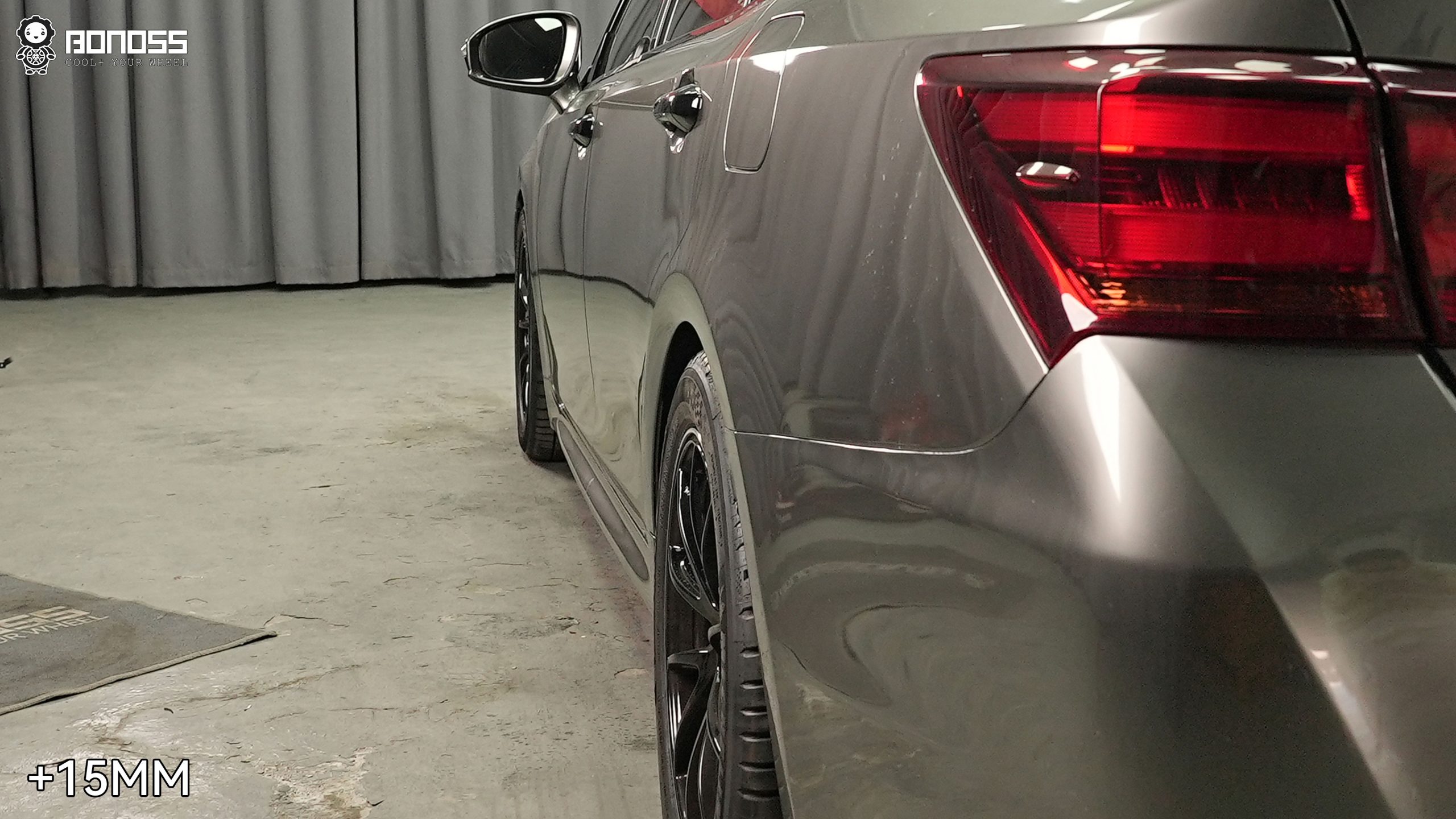 BONOSS Forged Active Cooling Toyota Crown Wheel Spacers Front 15mm Rear 15mm Before and After (8)