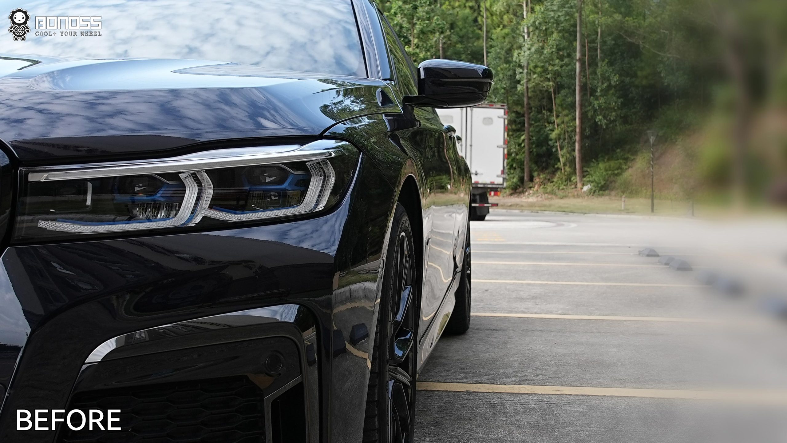 BONOSS Forged Lightweight Plus 2021 BMW 740i Wheel Spacers Front 10mm Rear 12mm Before and After (10)