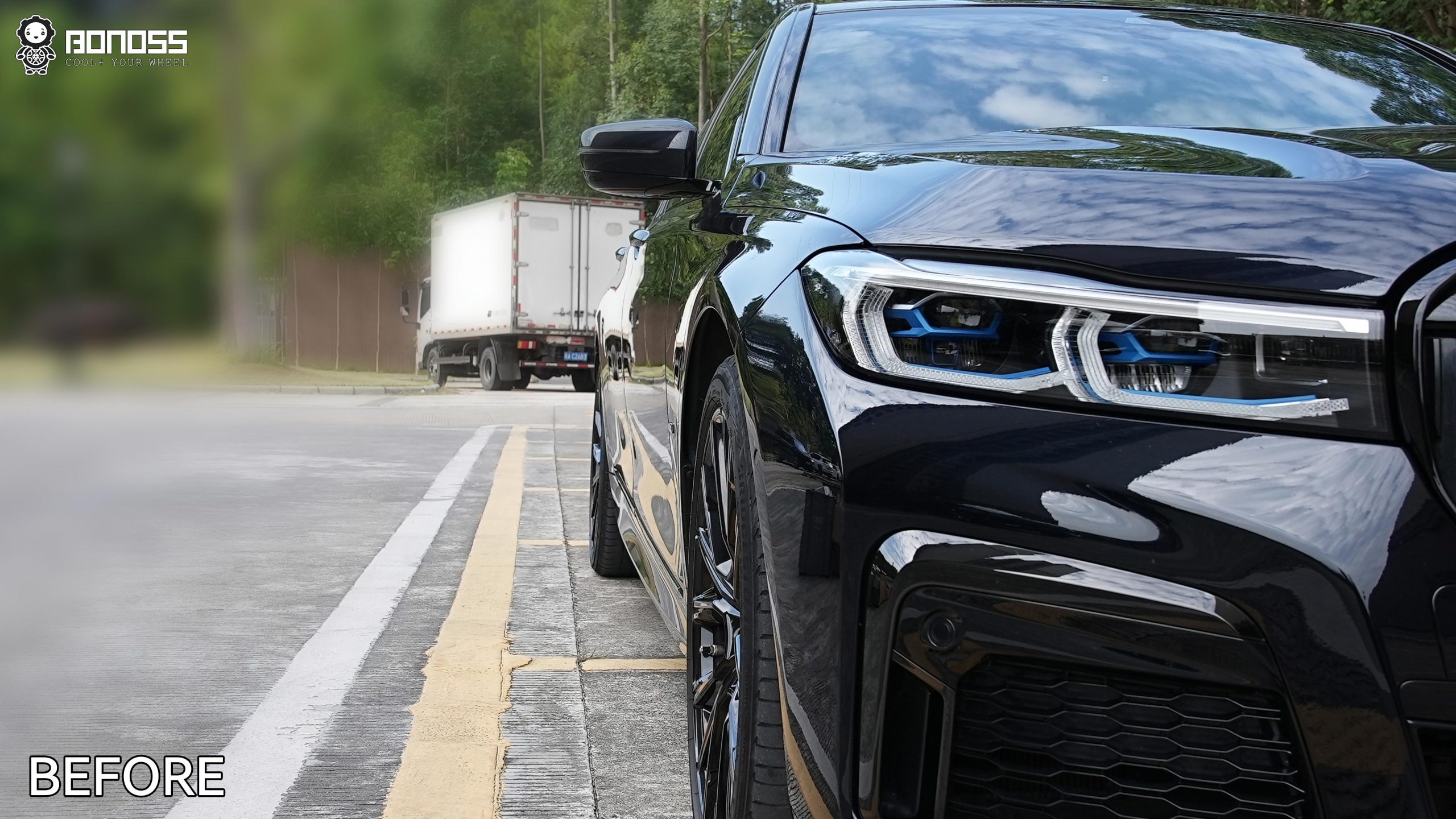 BONOSS Forged Lightweight Plus 2021 BMW 740i Wheel Spacers Front 10mm Rear 12mm Before and After (12)