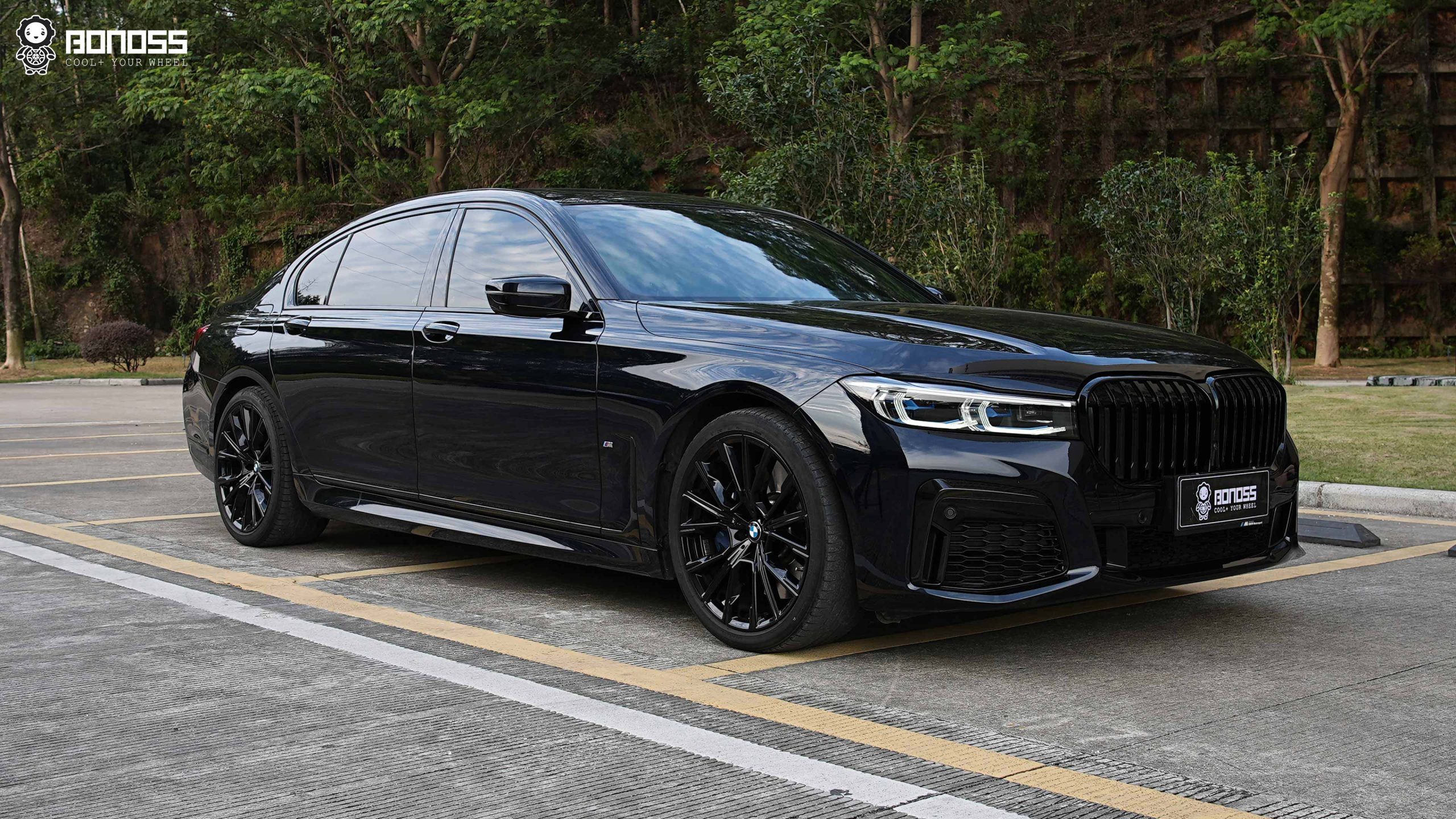 BONOSS Forged Lightweight Plus 2021 BMW 740i Wheel Spacers Front 10mm Rear 12mm Before and After (4)