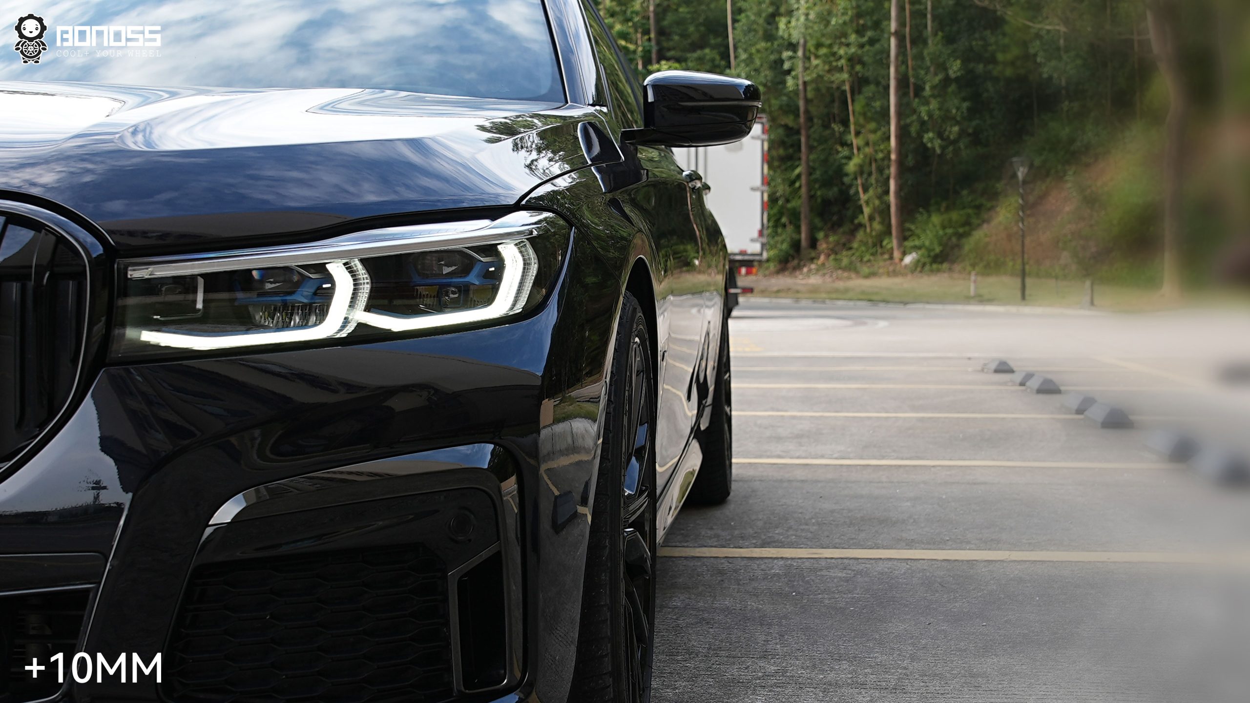 BONOSS Forged Lightweight Plus 2021 BMW 740i Wheel Spacers Front 10mm Rear 12mm Before and After (5)