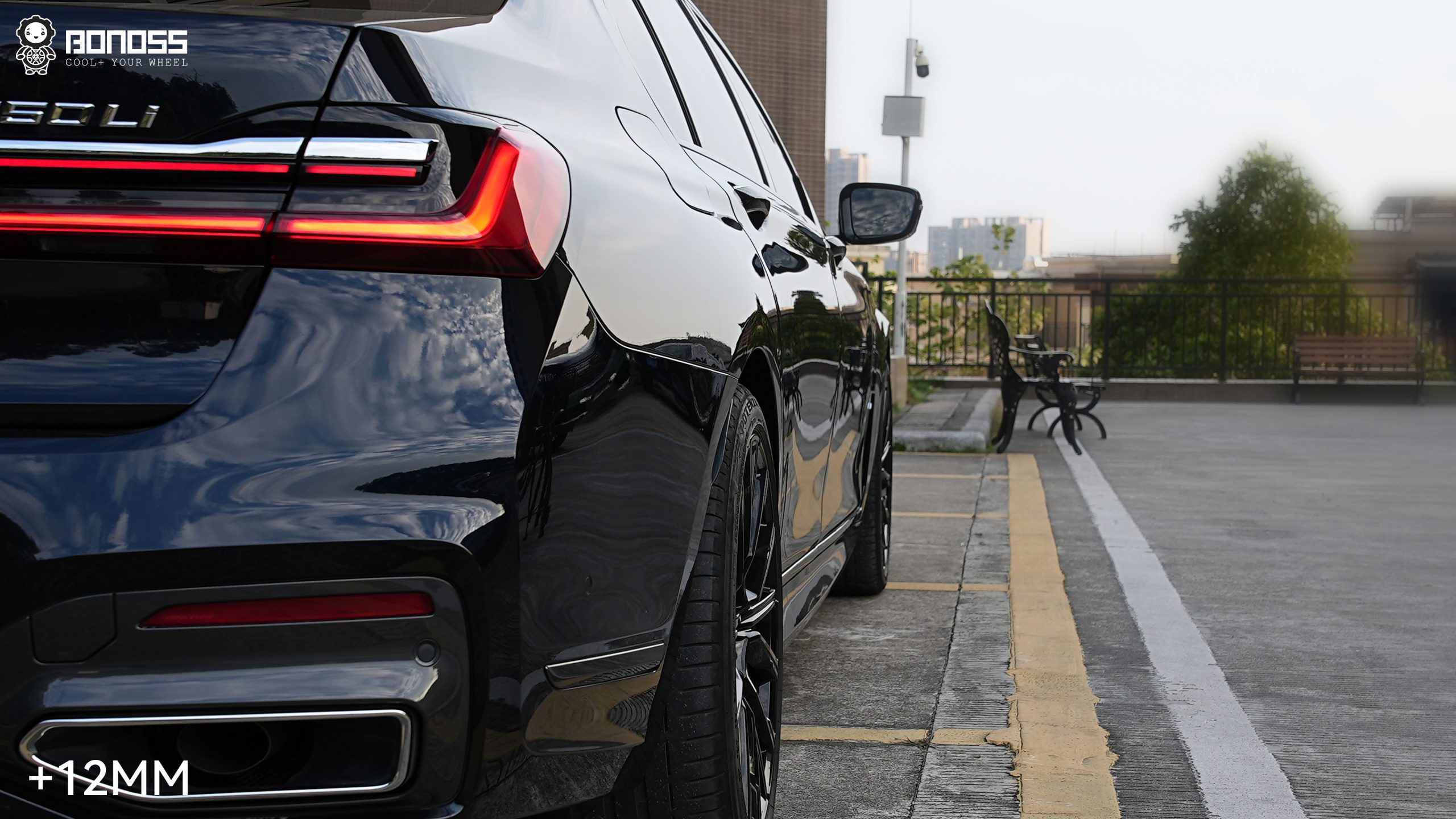 BONOSS Forged Lightweight Plus 2021 BMW 740i Wheel Spacers Front 10mm Rear 12mm Before and After (8)