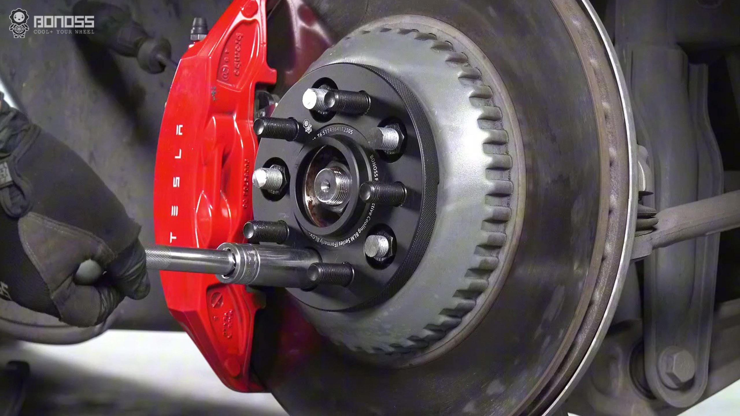 Complete Model 3 Performance Wheel Spacers Guide Sizes, Brands, Cost BONOSS Forged Active Cooling Adapters Hubcentric Spacers Pros Before and After Example (2)