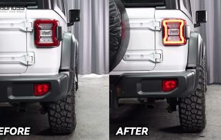 Perfect Sizes for Spacers on Jeep Wrangler (An Expert Buying Guide) BONOSS Forged Active Cooling Adapters Hubcentric Spacers Pros Before and After Example (1)