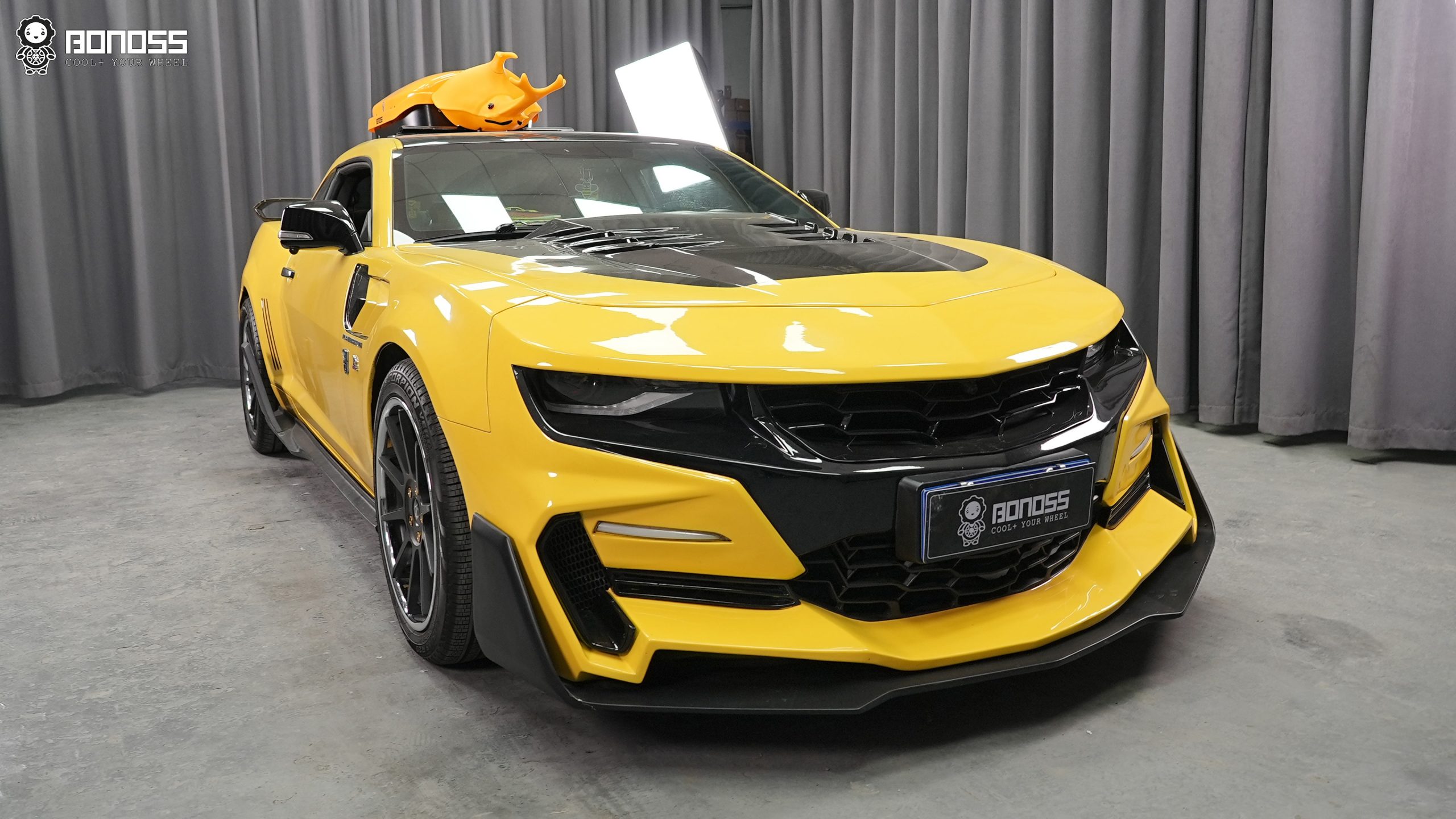 BONOSS Forged Active Cooling 2012 Chevrolet Camaro Wheel Spacers Front 25mm Rear 20mm Before and After (2)